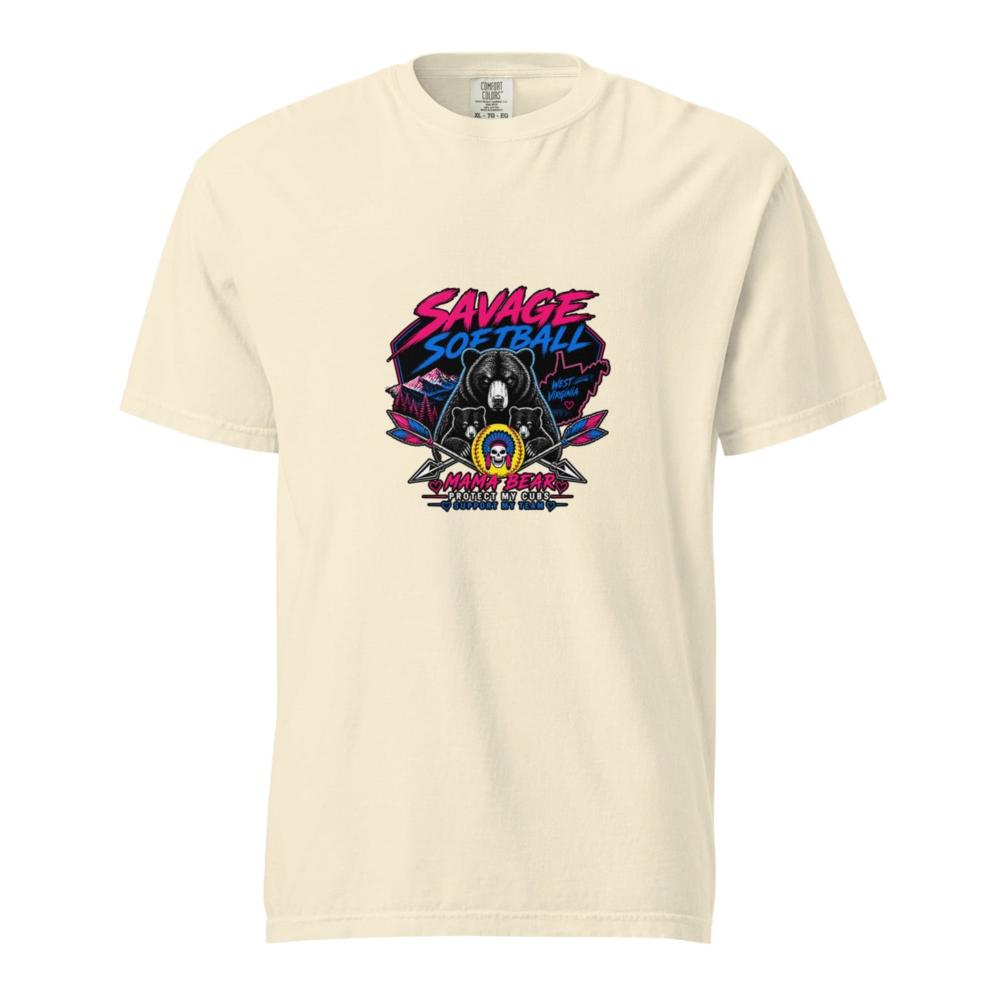 Signature | Comfort Colors T-Shirt | Savage Softball | Mascot Logo