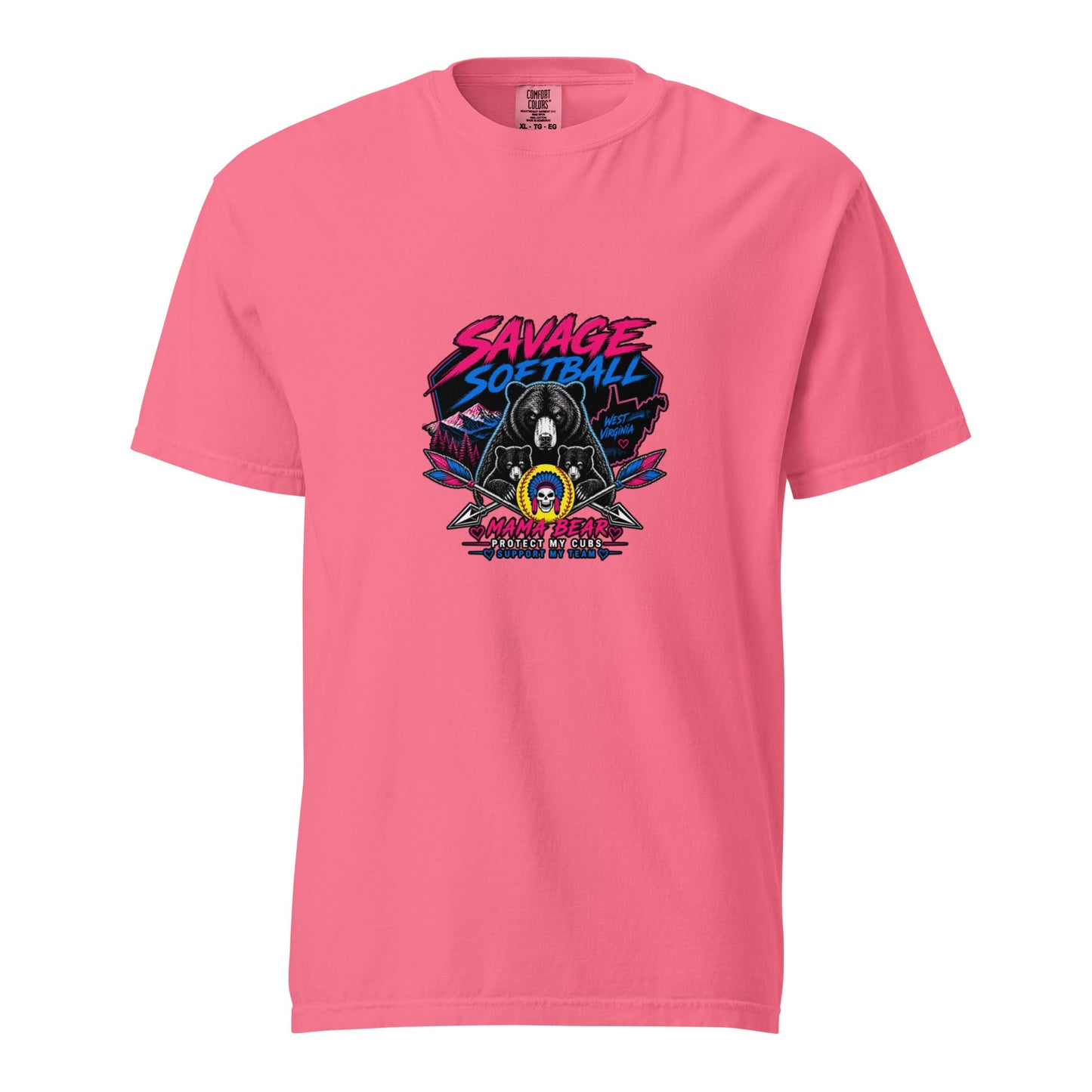 Signature | Comfort Colors T-Shirt | Savage Softball | Mascot Logo