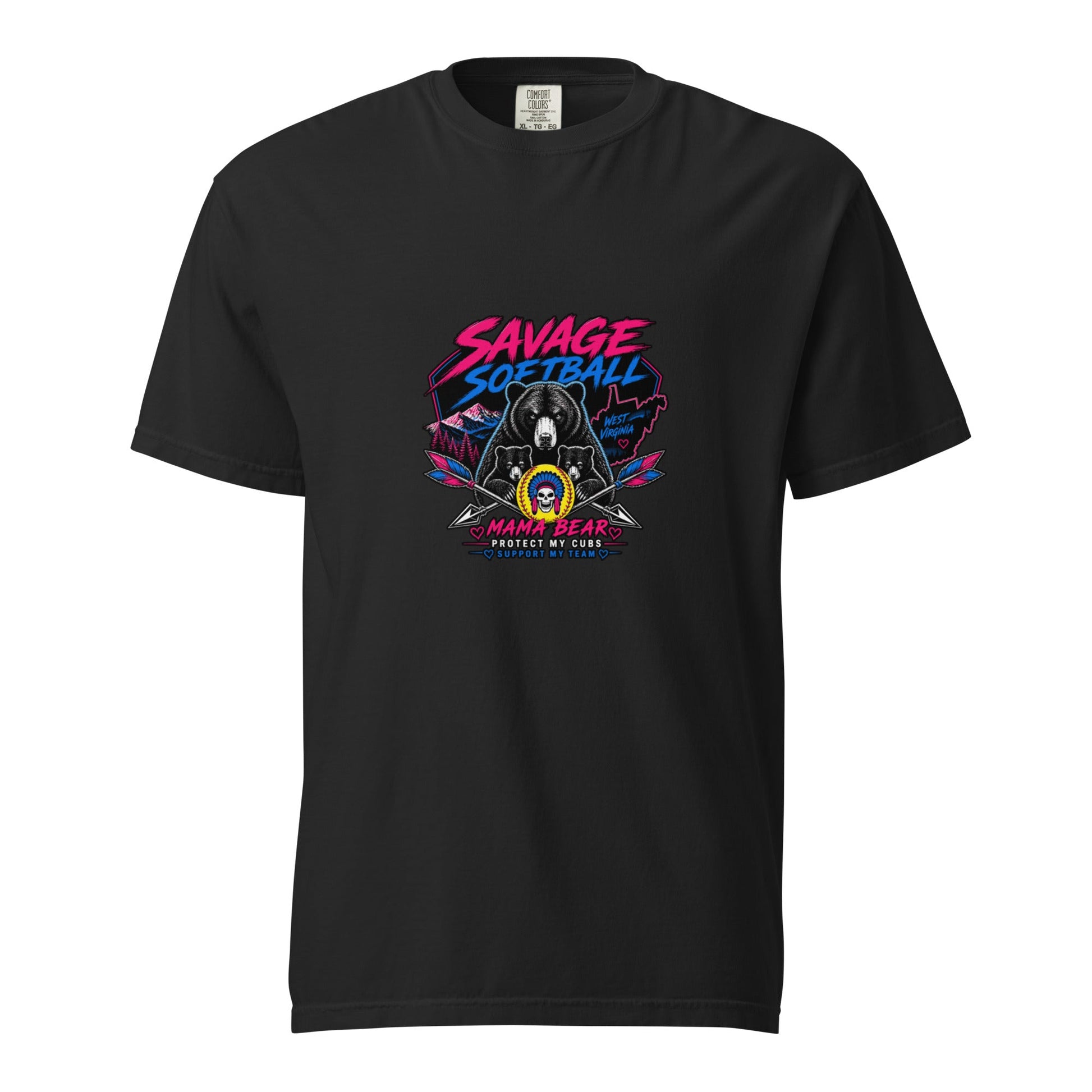 Signature | Comfort Colors T-Shirt | Savage Softball | Mascot Logo