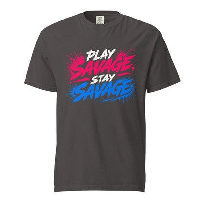 Signature | Comfort Colors T-Shirt | Savage Softball | Play Stay Logo