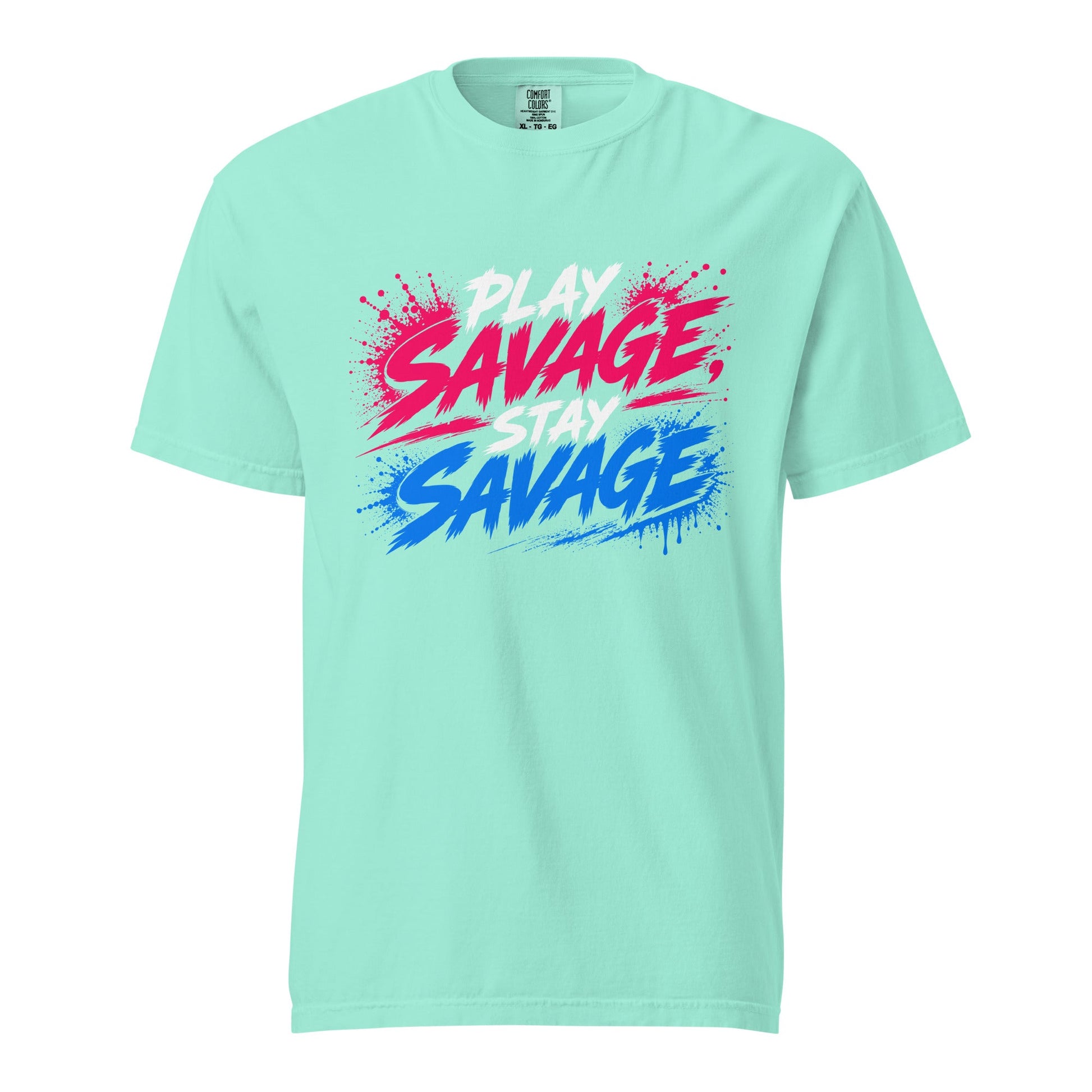 Signature | Comfort Colors T-Shirt | Savage Softball | Play Stay Logo