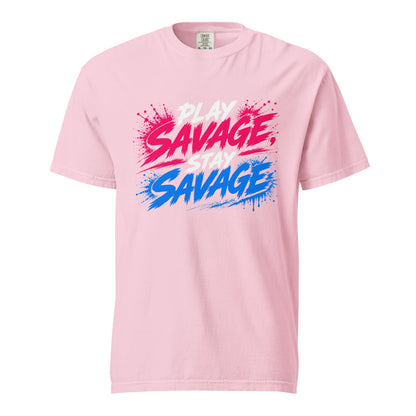 Signature | Comfort Colors T-Shirt | Savage Softball | Play Stay Logo