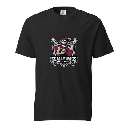 Signature | Comfort Colors T-Shirt | Scallywags Softball | Crest Logo