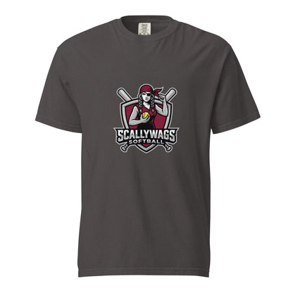 Signature | Comfort Colors T-Shirt | Scallywags Softball | Crest Logo