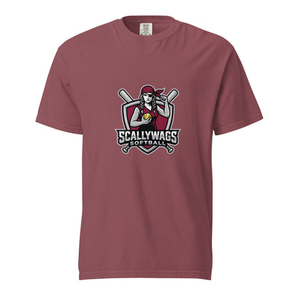 Signature | Comfort Colors T-Shirt | Scallywags Softball | Crest Logo