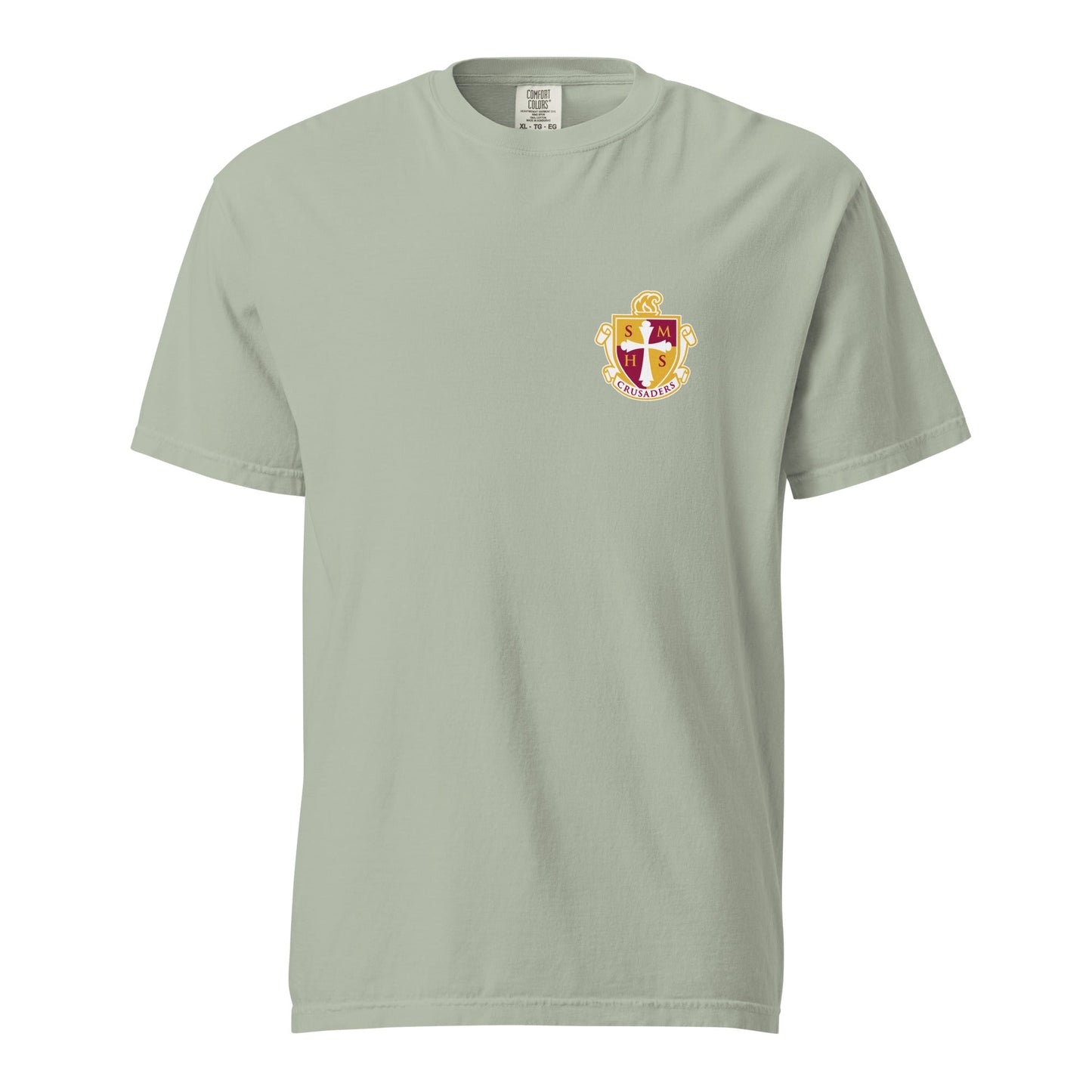 Signature | Comfort Colors T-Shirt | Scecina High School Track and Field | Crest Logo