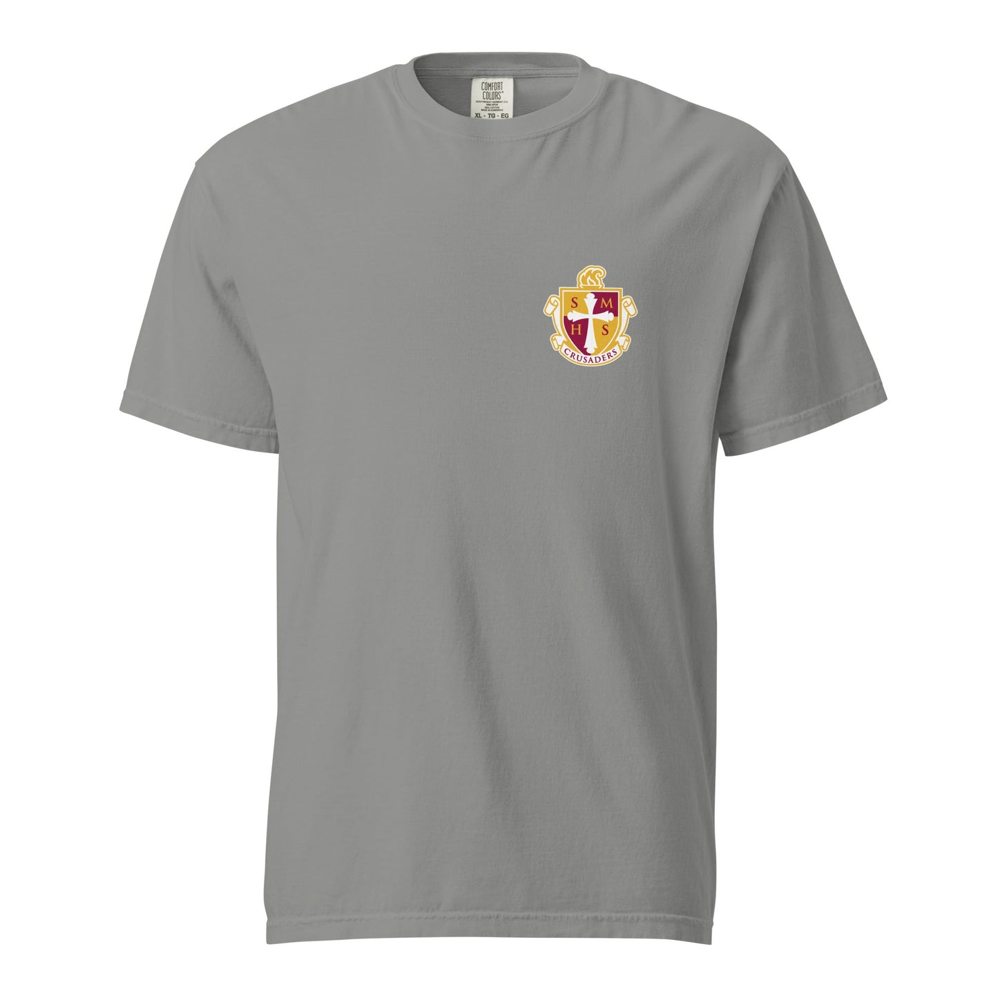 Signature | Comfort Colors T-Shirt | Scecina High School Track and Field | Crest Logo