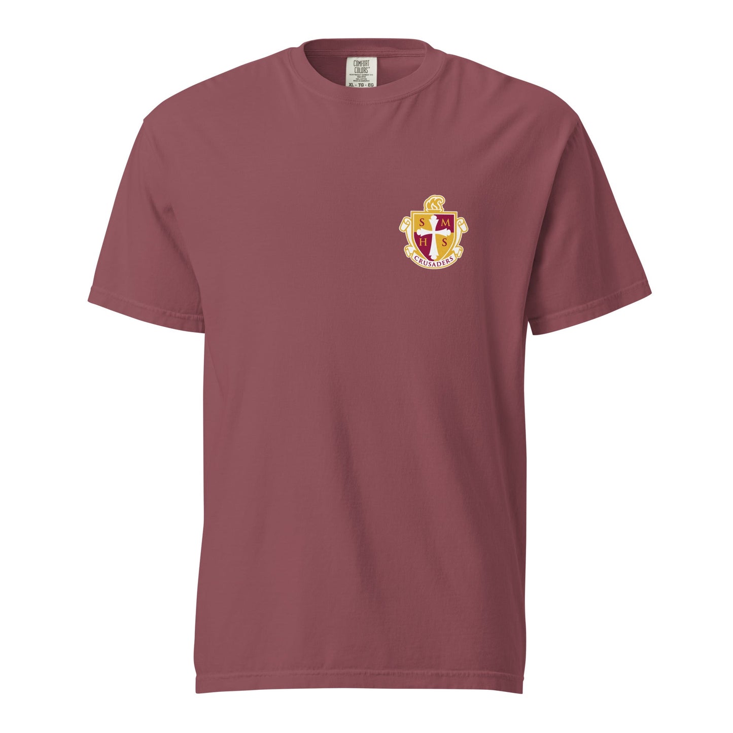 Signature | Comfort Colors T-Shirt | Scecina High School Track and Field | Crest Logo