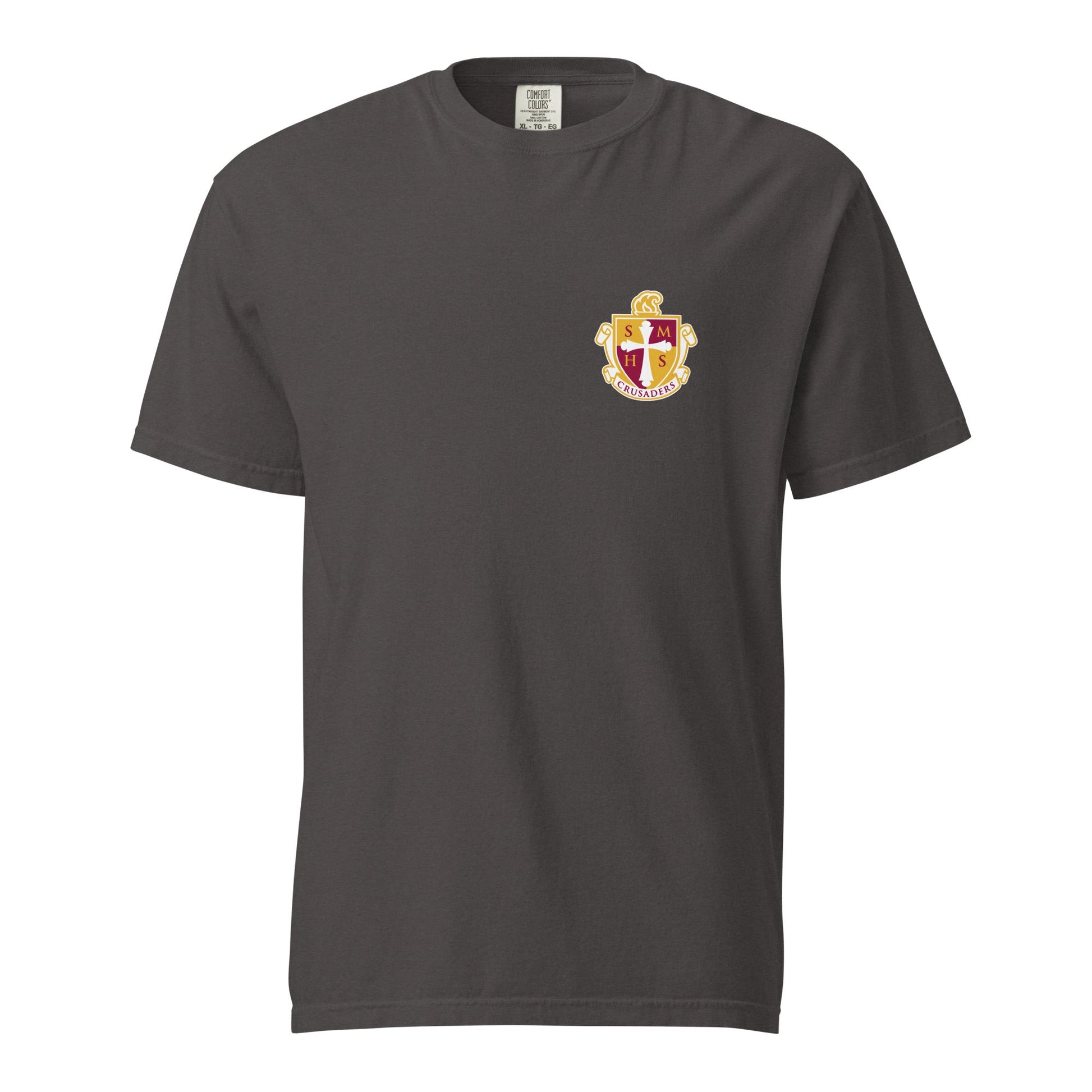 Signature | Comfort Colors T-Shirt | Scecina High School Track and Field | Crest Logo