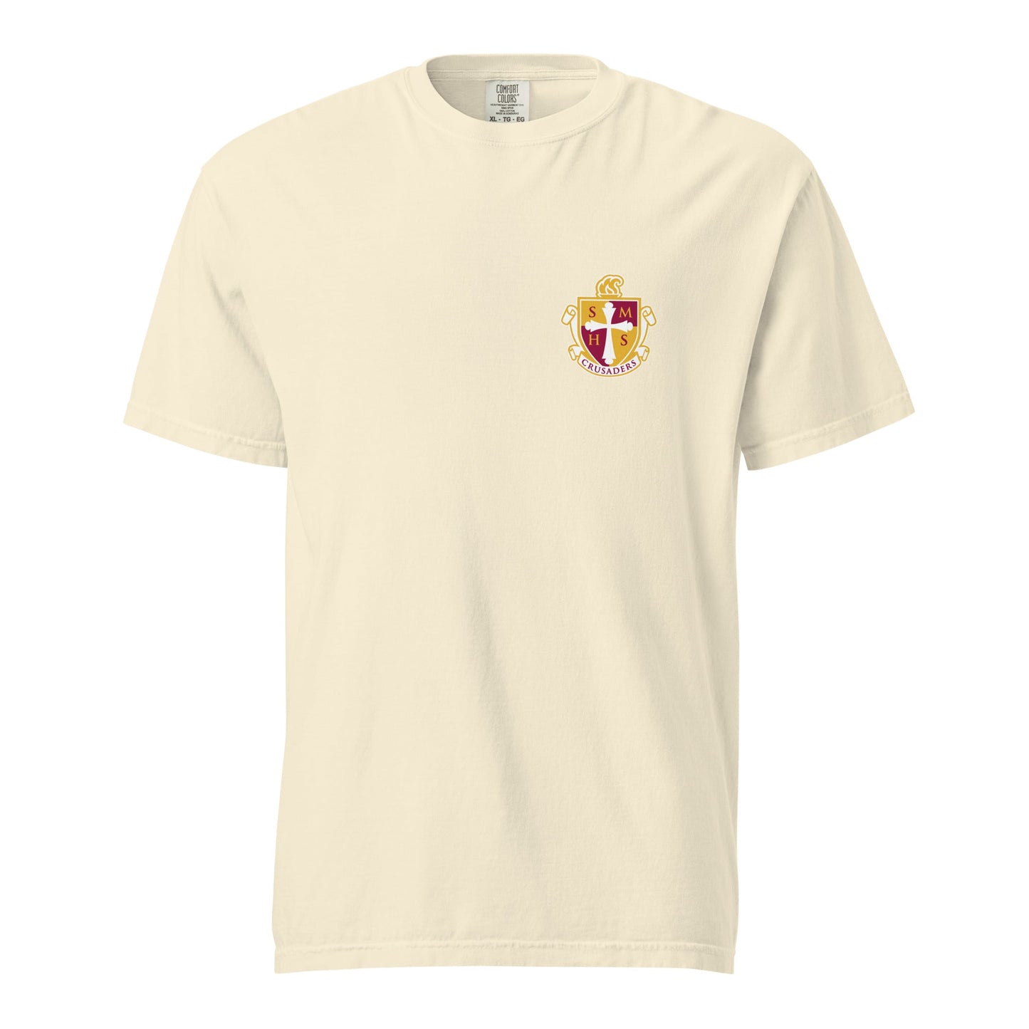 Signature | Comfort Colors T-Shirt | Scecina High School Track and Field | Crest Logo