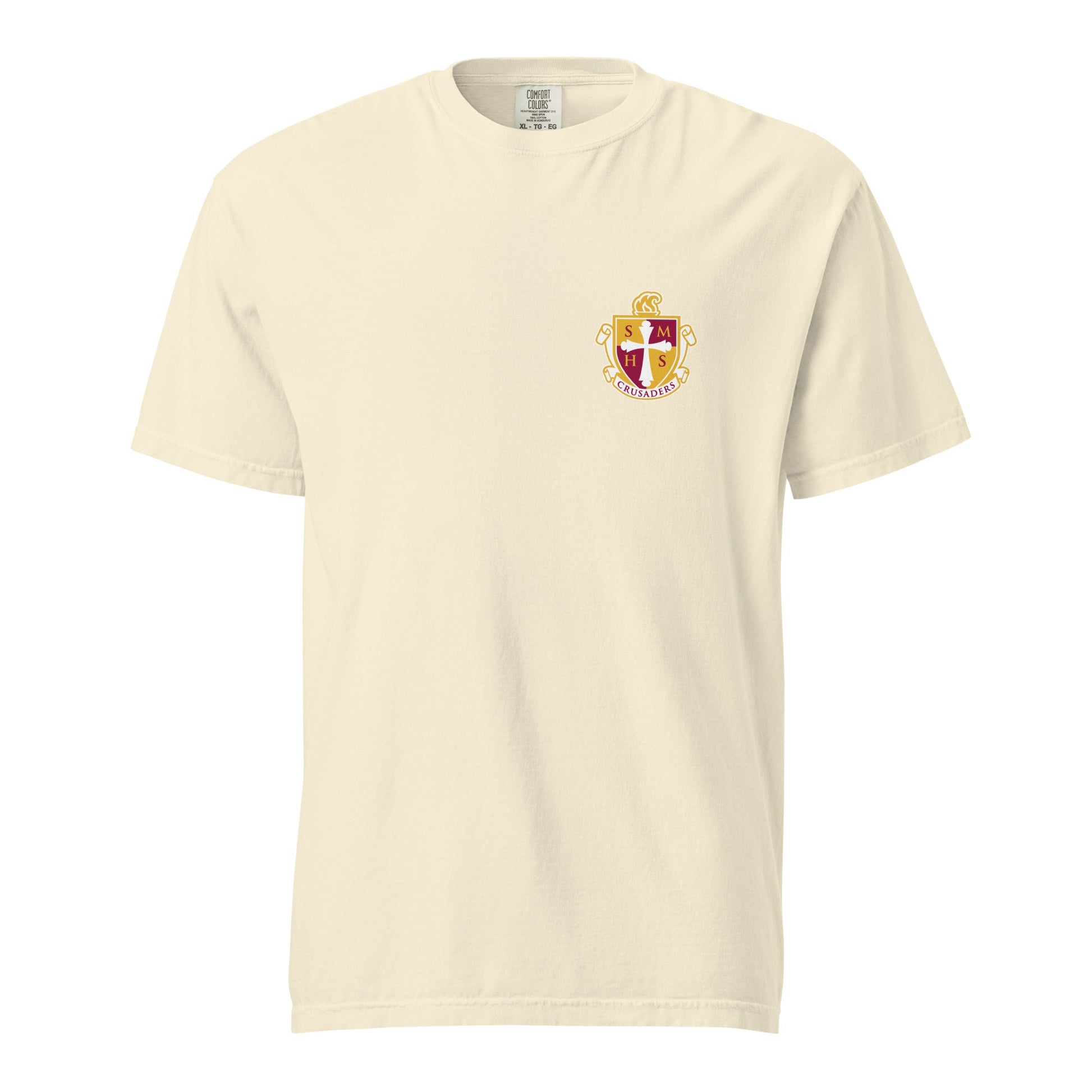 Signature | Comfort Colors T-Shirt | Scecina High School Track and Field | Crest Logo