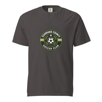 Signature | Comfort Colors T-Shirt | Schoharie County Soccer Club | Badge Logo