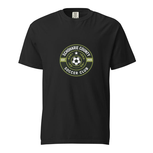 Signature | Comfort Colors T-Shirt | Schoharie County Soccer Club | Badge Logo