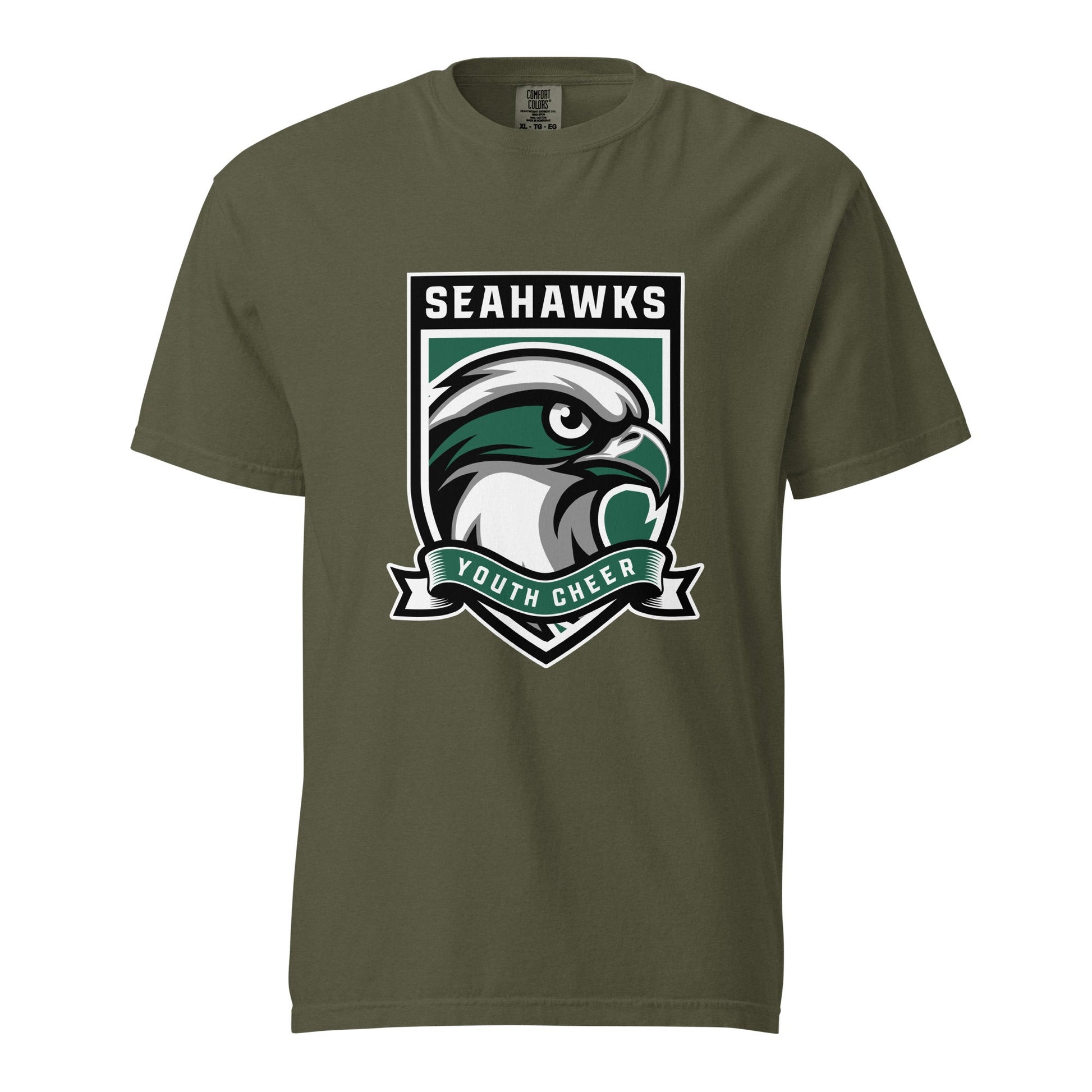 Signature | Comfort Colors T-Shirt | Seahawks Youth Cheer | Shield Logo