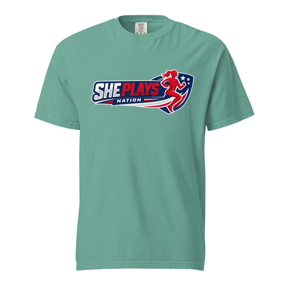 Signature | Comfort Colors T-Shirt | She Plays Nation | Crest Logo