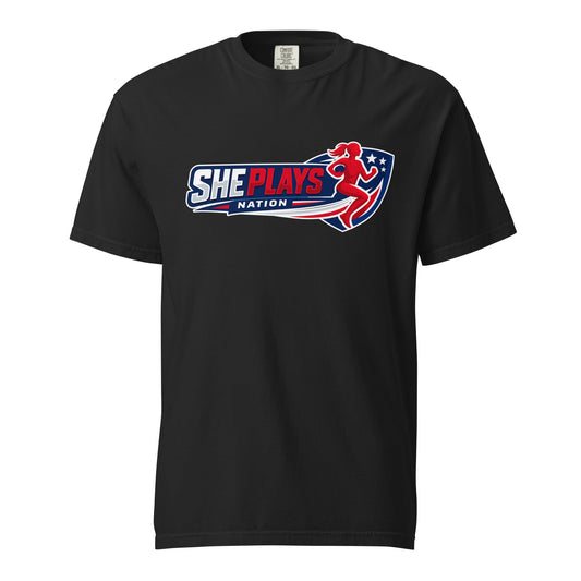 Signature | Comfort Colors T-Shirt | She Plays Nation | Crest Logo