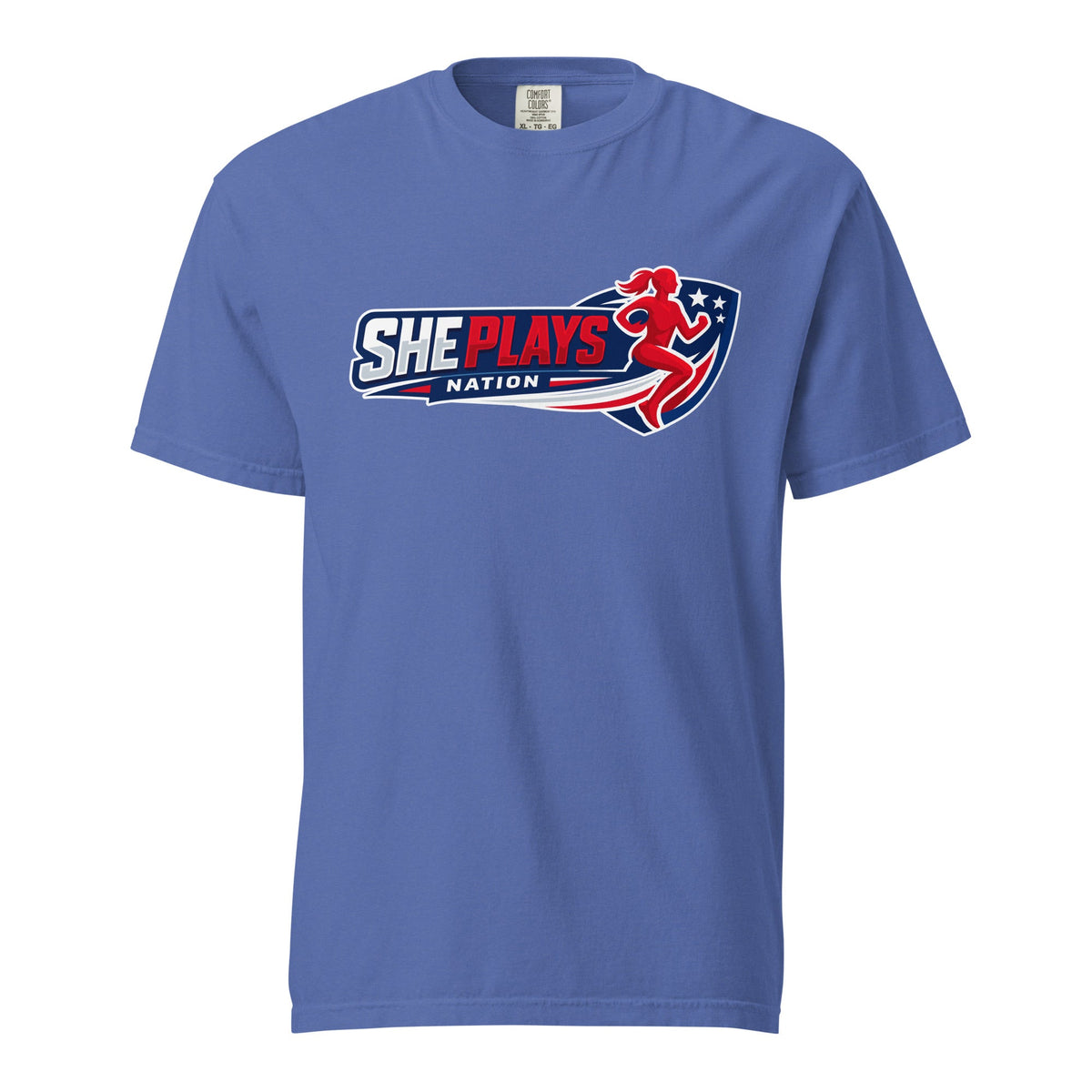 Signature | Comfort Colors T-Shirt | She Plays Nation | Crest Logo