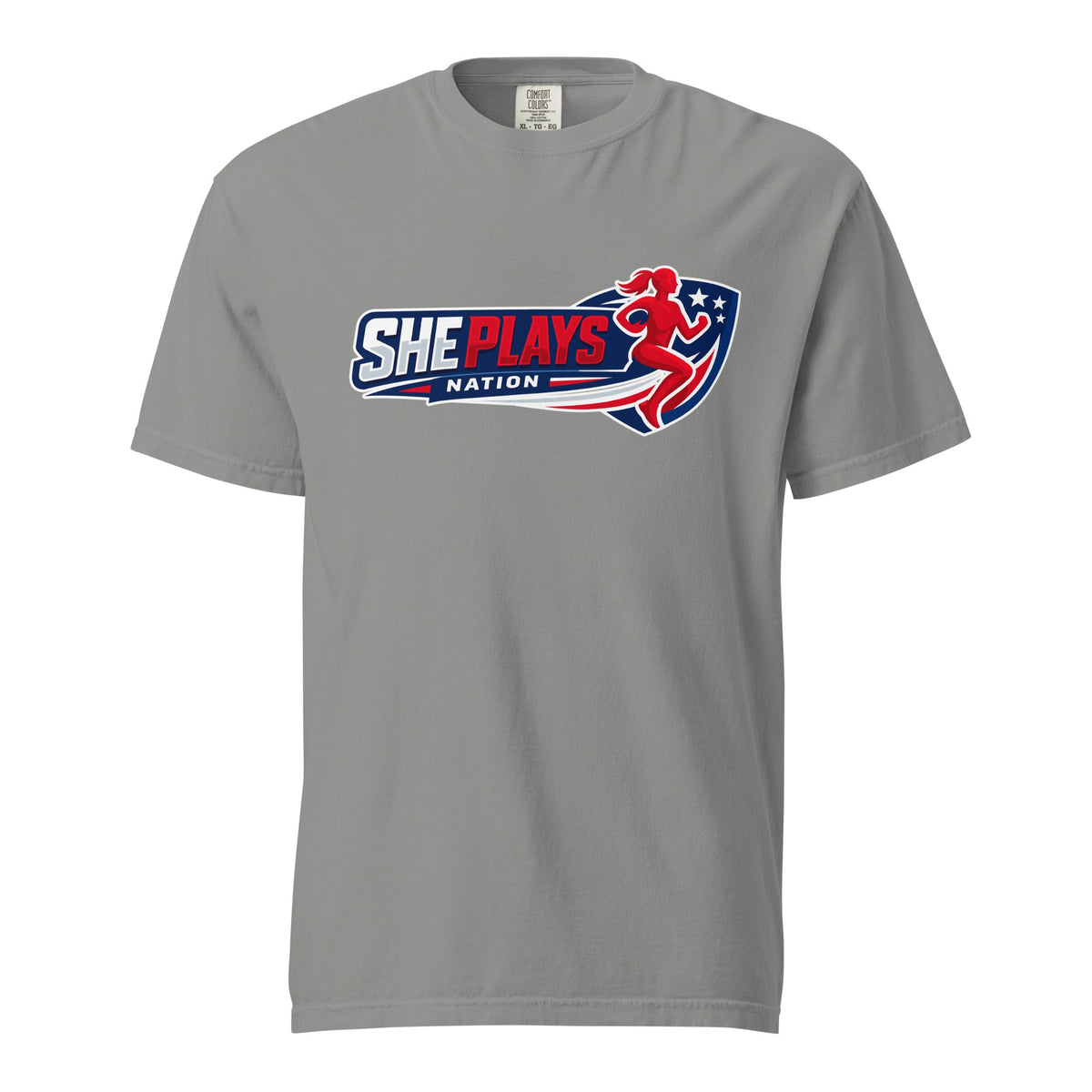 Signature | Comfort Colors T-Shirt | She Plays Nation | Crest Logo