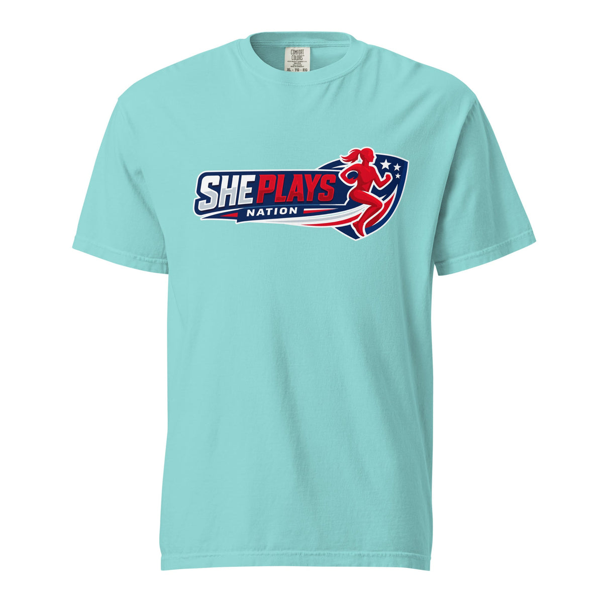 Signature | Comfort Colors T-Shirt | She Plays Nation | Crest Logo