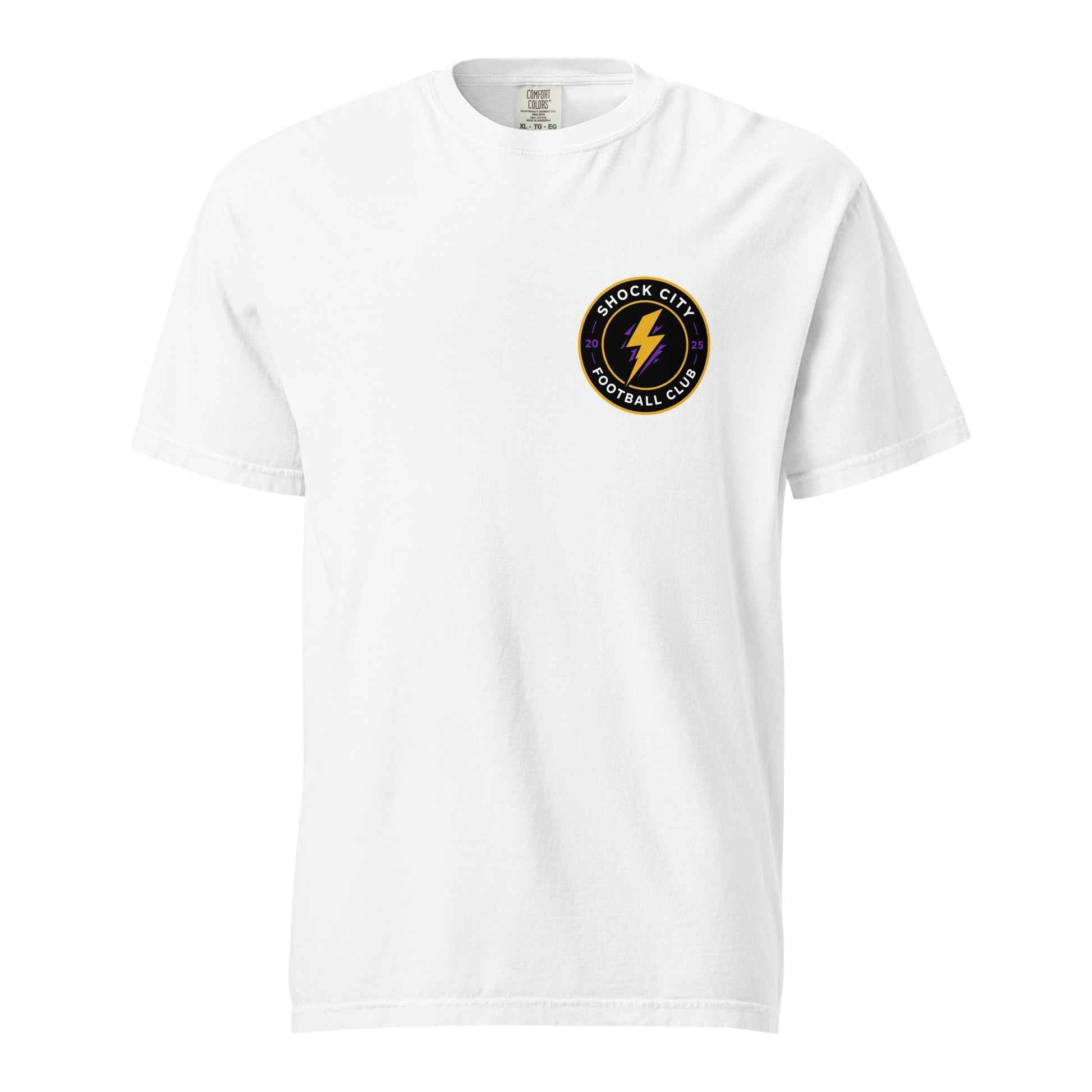 Signature | Comfort Colors T-Shirt | Shock City FC | Badge Logo