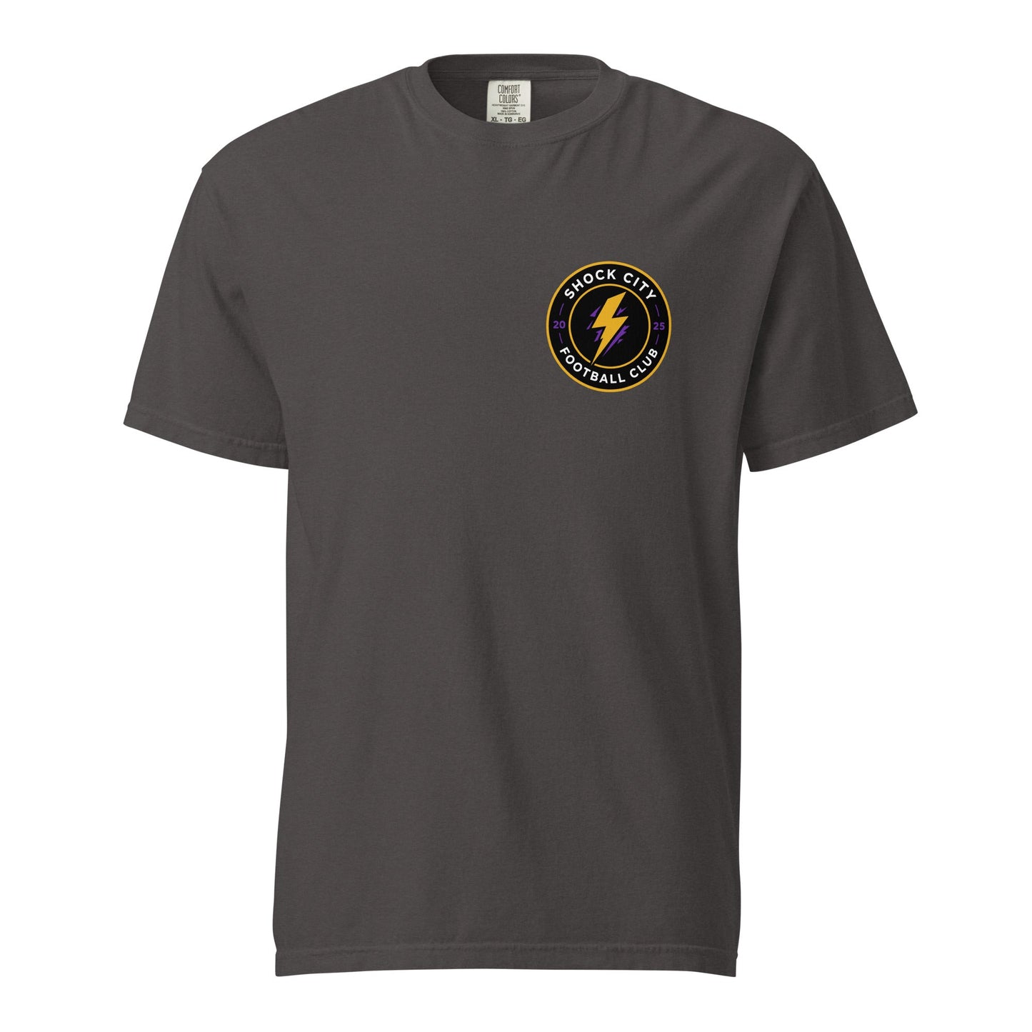 Signature | Comfort Colors T-Shirt | Shock City FC | Badge Logo