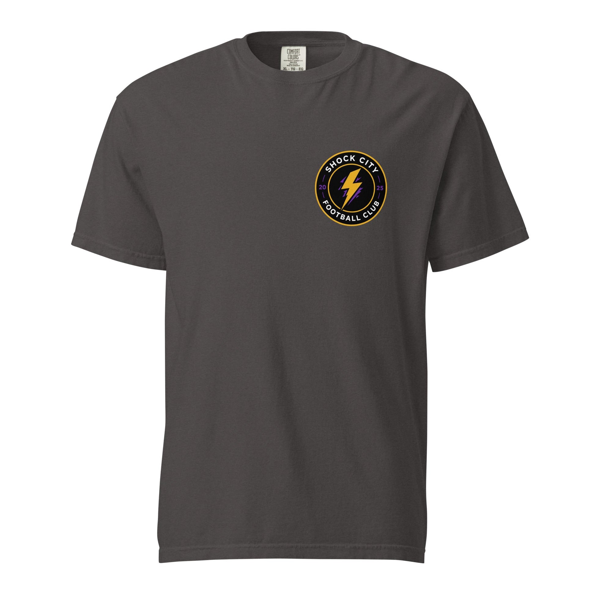 Signature | Comfort Colors T-Shirt | Shock City FC | Badge Logo