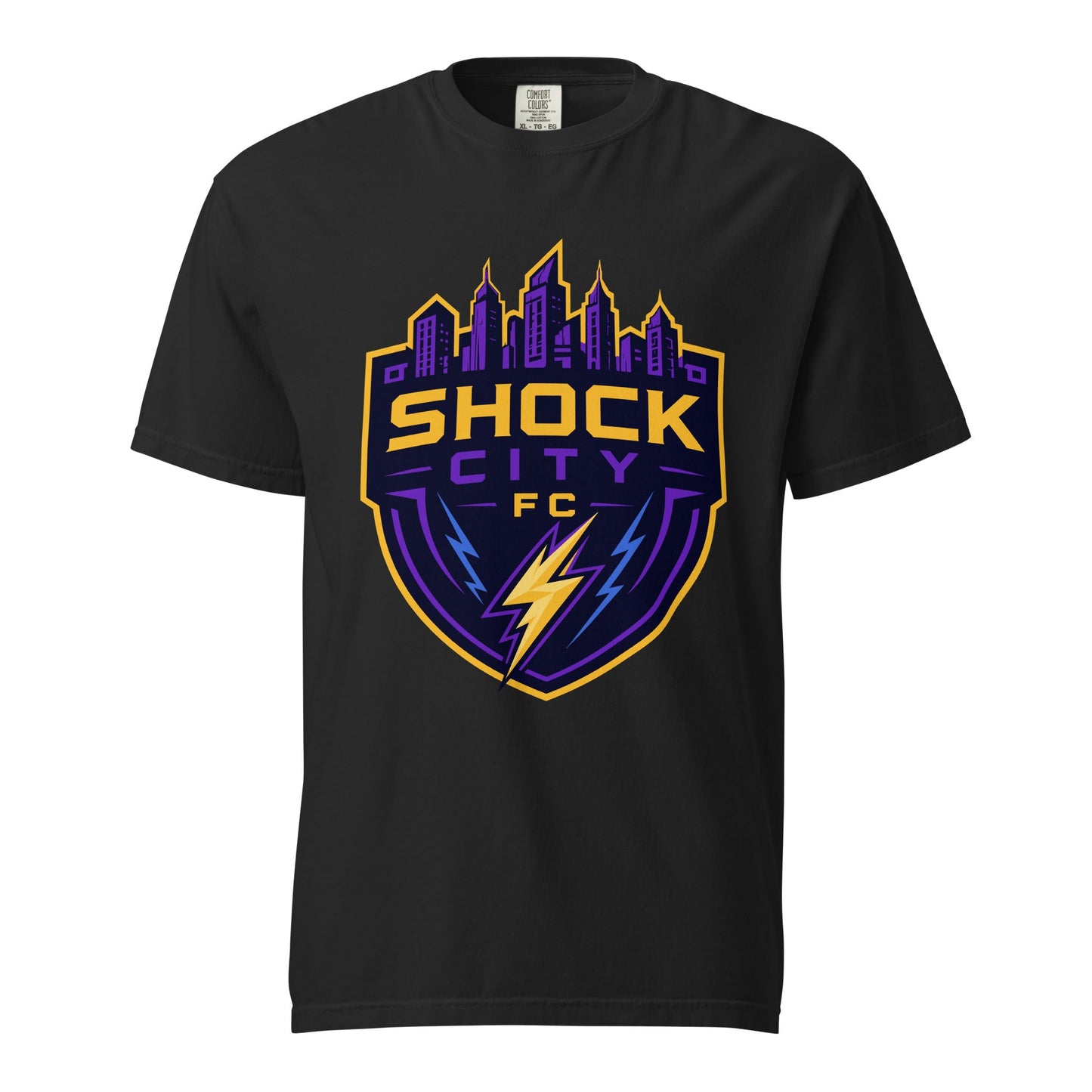 Signature | Comfort Colors T-Shirt | Shock City FC | Crest Logo