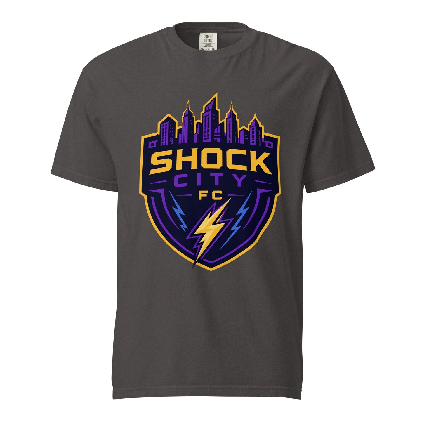 Signature | Comfort Colors T-Shirt | Shock City FC | Crest Logo