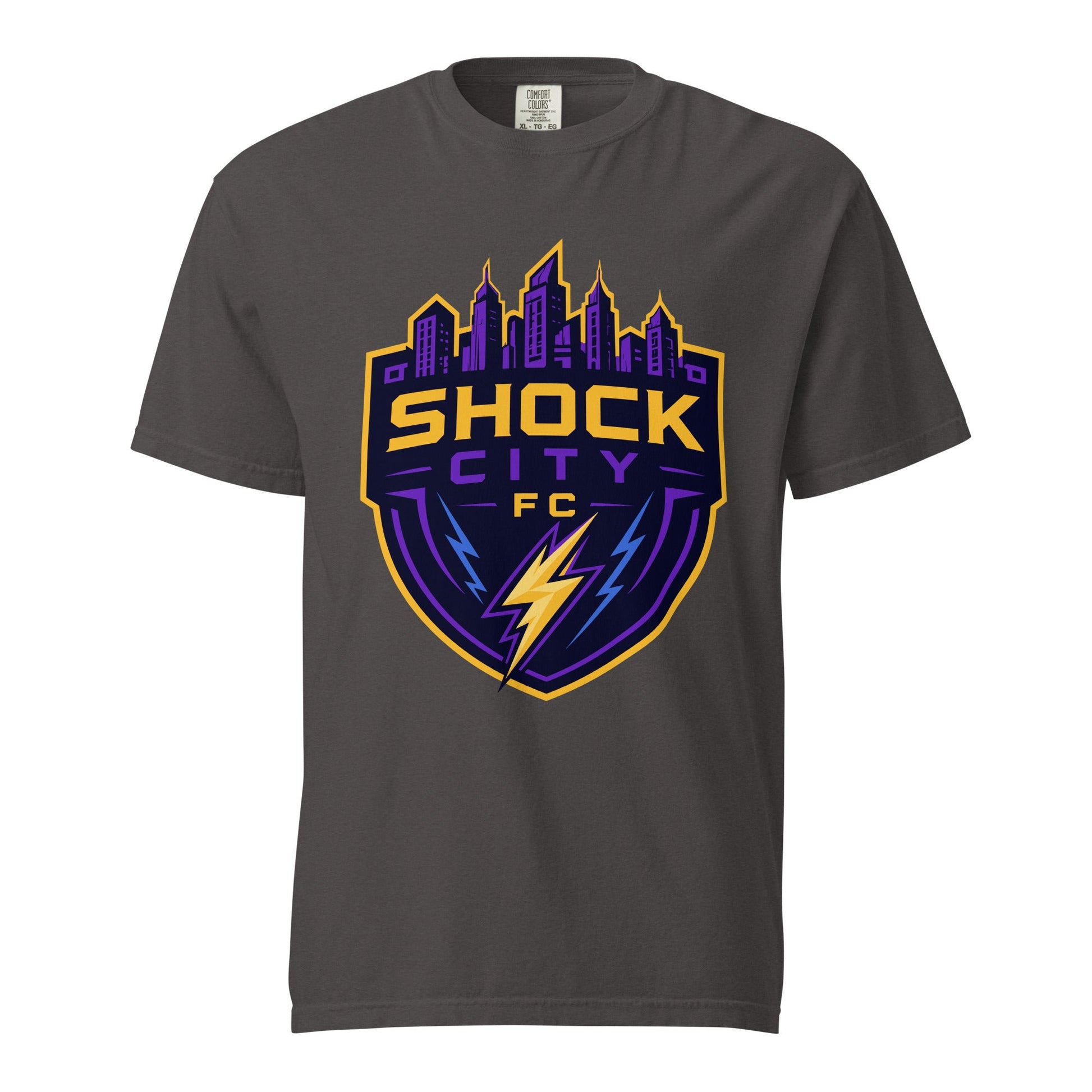 Signature | Comfort Colors T-Shirt | Shock City FC | Crest Logo