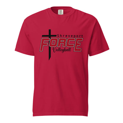 Signature | Comfort Colors T-Shirt | Shreveport Force Volleyball | Crest Logo