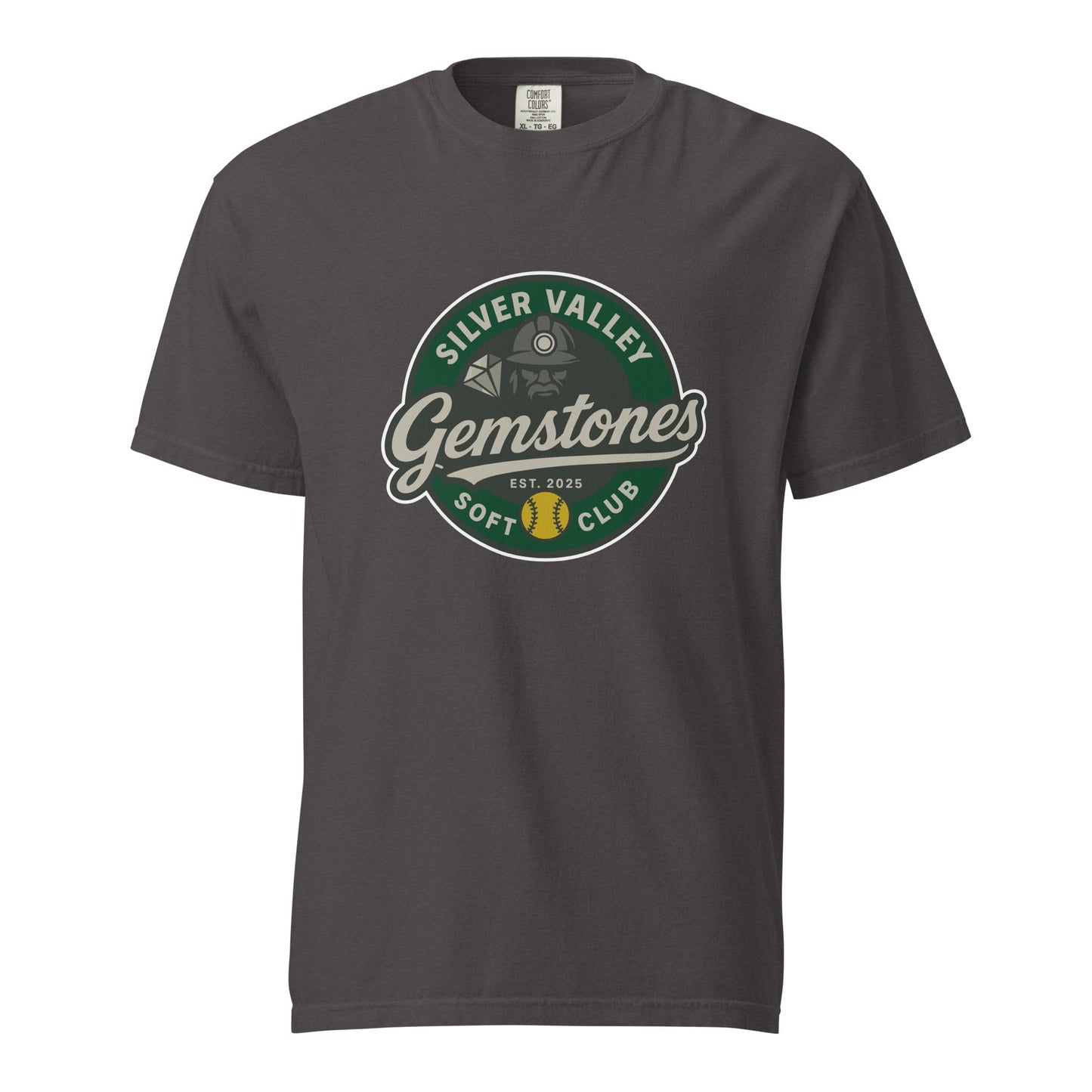 Signature | Comfort Colors T-Shirt | Silver Valley Gemstones | Badge Logo