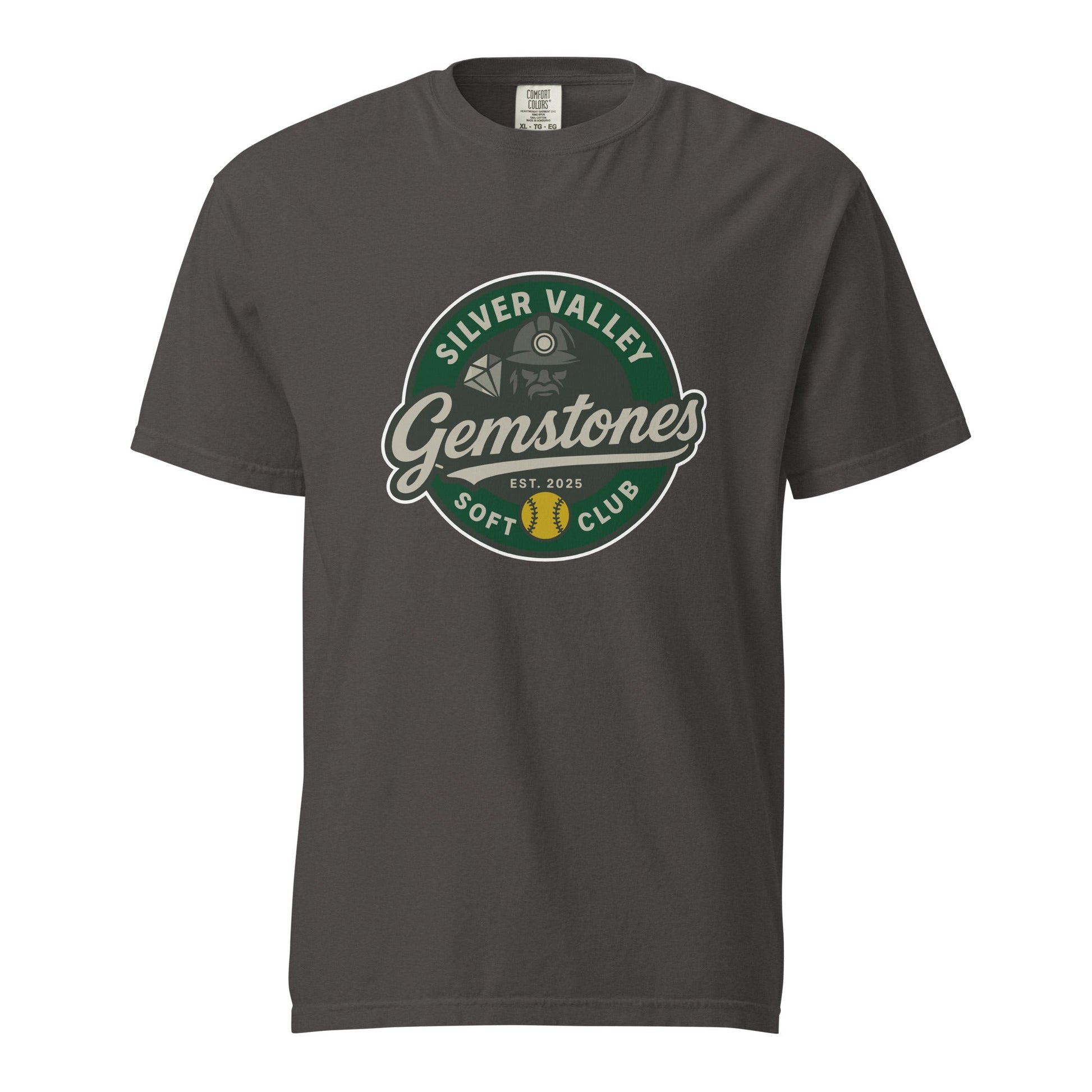 Signature | Comfort Colors T-Shirt | Silver Valley Gemstones | Badge Logo