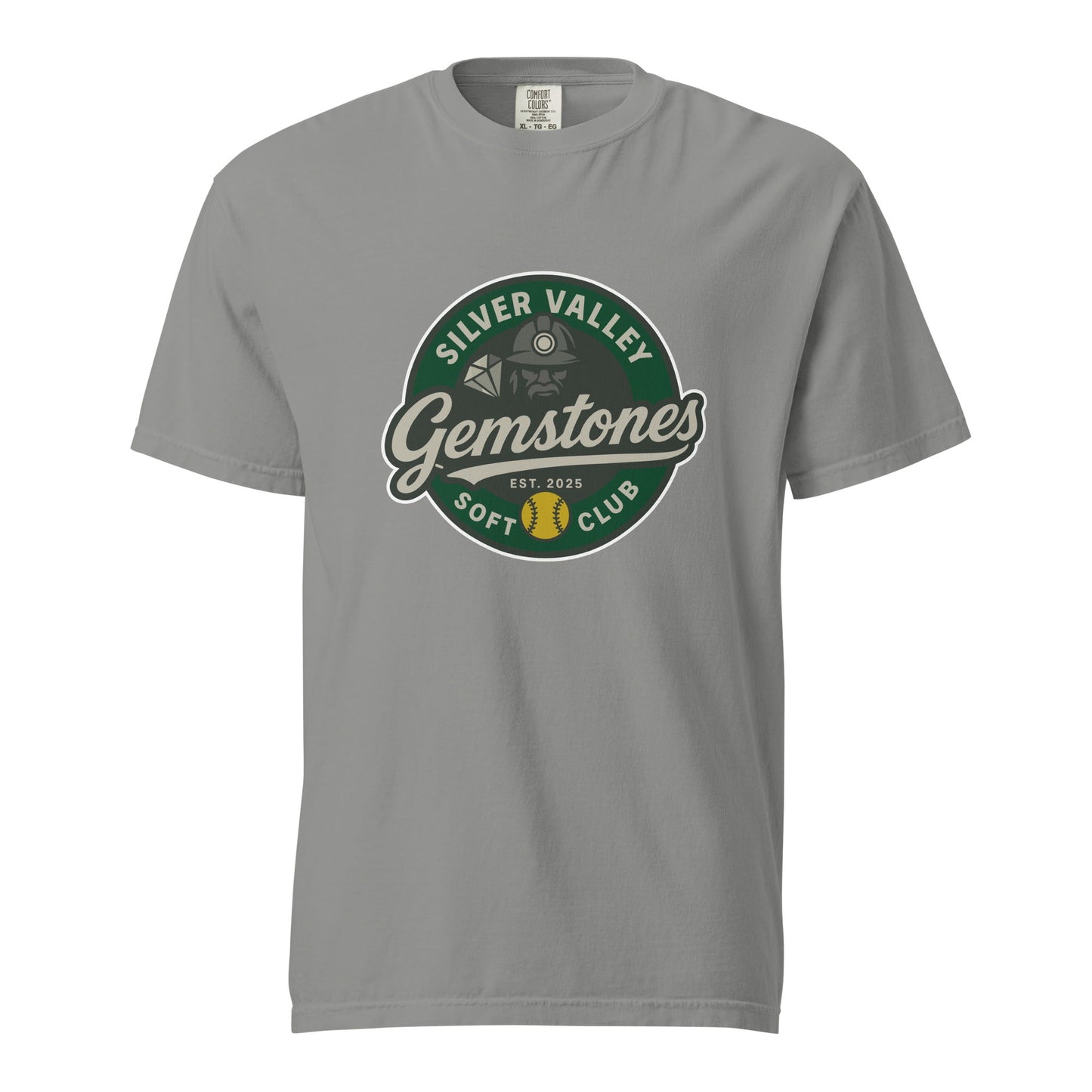 Signature | Comfort Colors T-Shirt | Silver Valley Gemstones | Badge Logo
