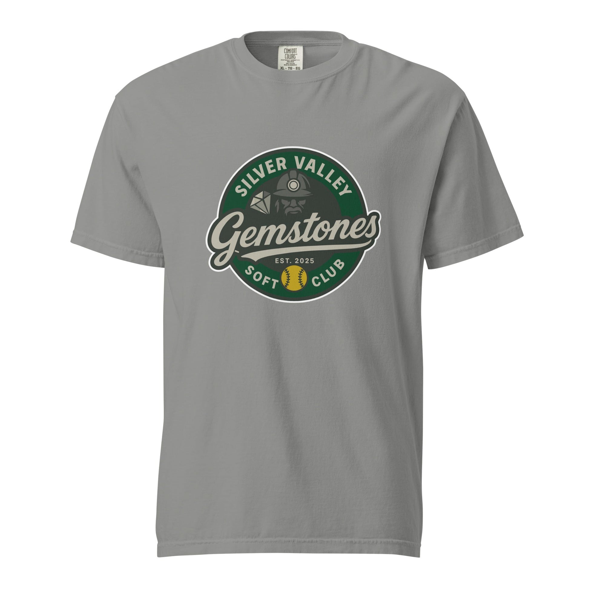 Signature | Comfort Colors T-Shirt | Silver Valley Gemstones | Badge Logo