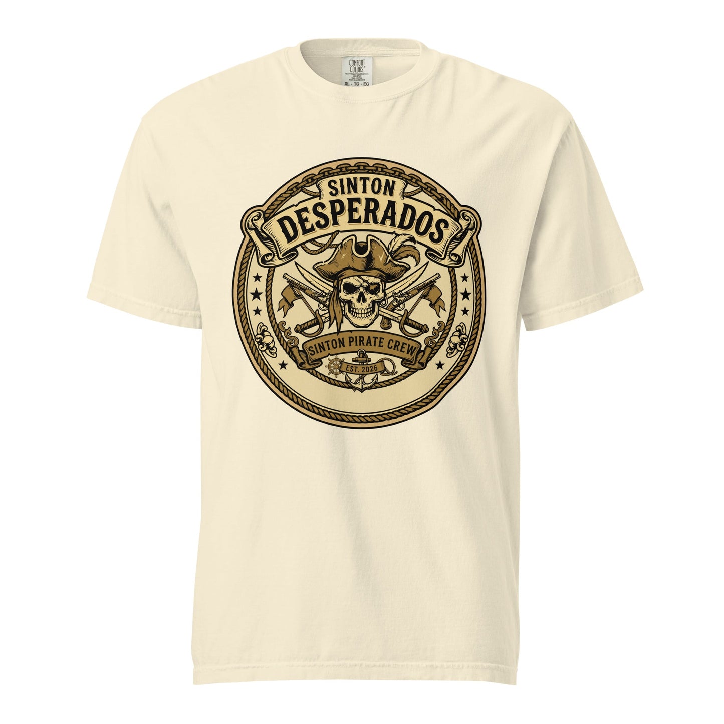 Signature | Comfort Colors T-Shirt | Sinton Desperados Baseball | Badge Logo