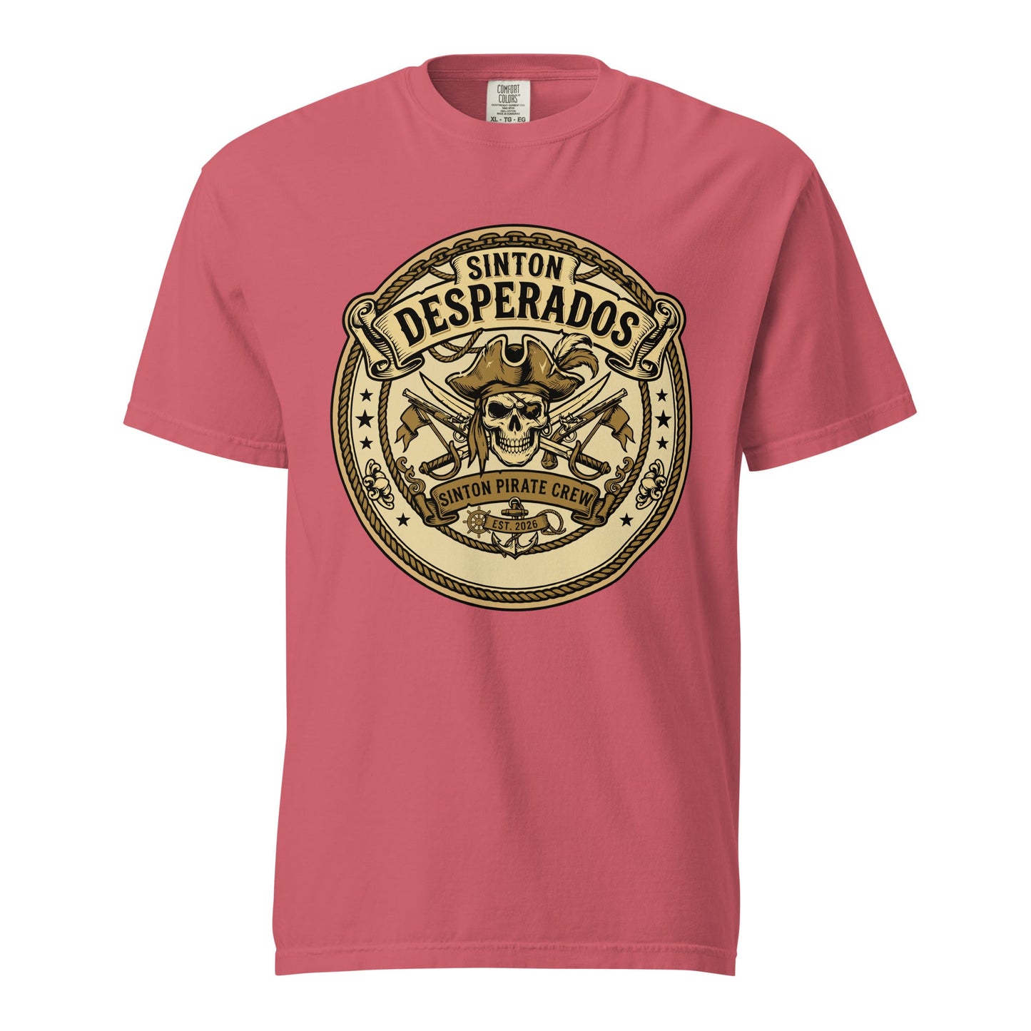 Signature | Comfort Colors T-Shirt | Sinton Desperados Baseball | Badge Logo