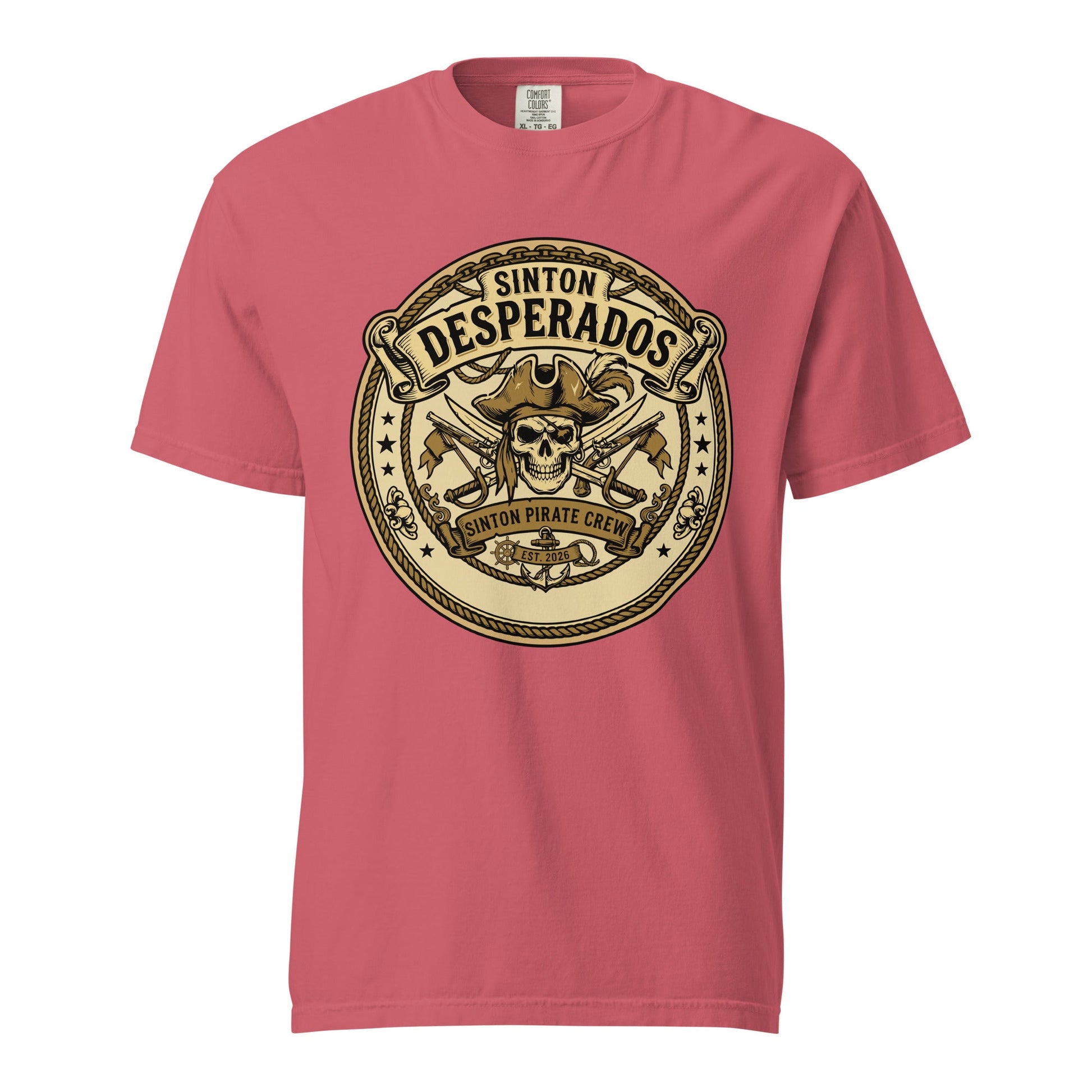 Signature | Comfort Colors T-Shirt | Sinton Desperados Baseball | Badge Logo