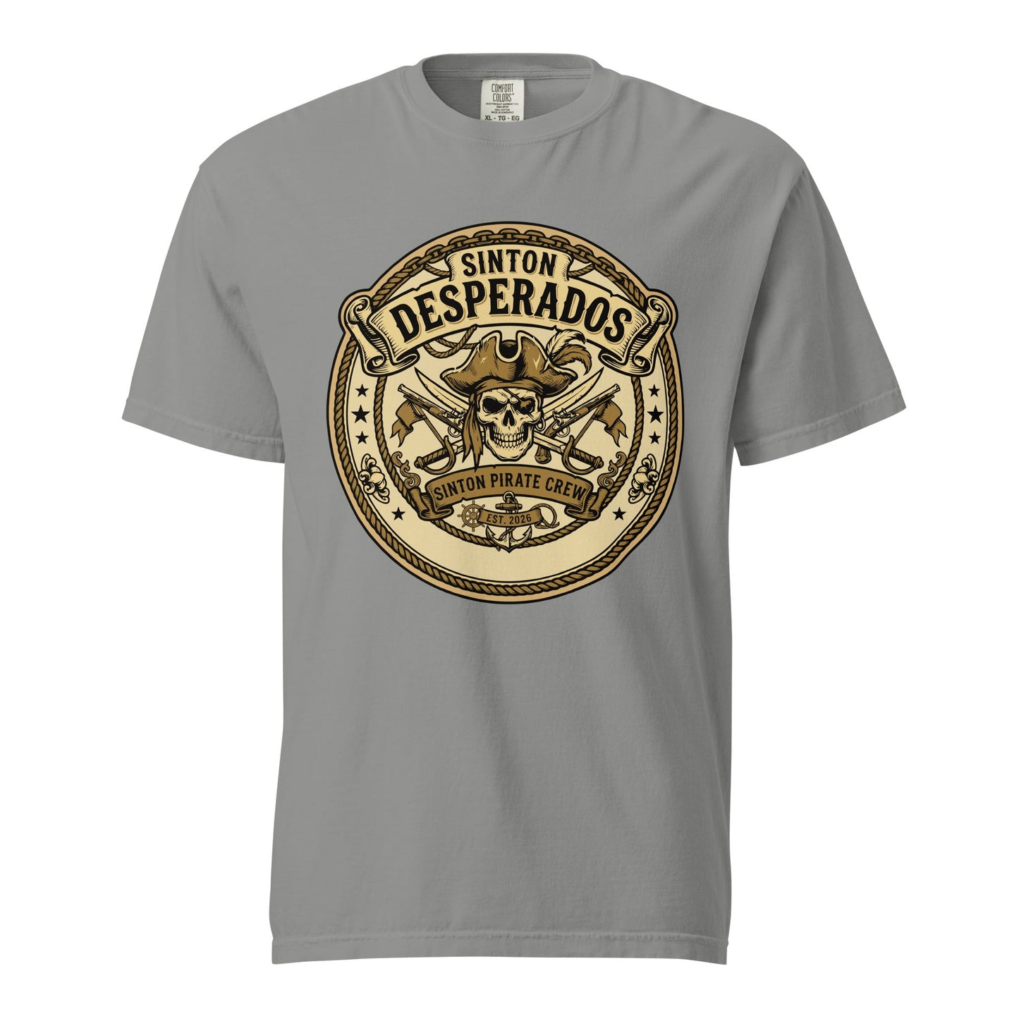 Signature | Comfort Colors T-Shirt | Sinton Desperados Baseball | Badge Logo