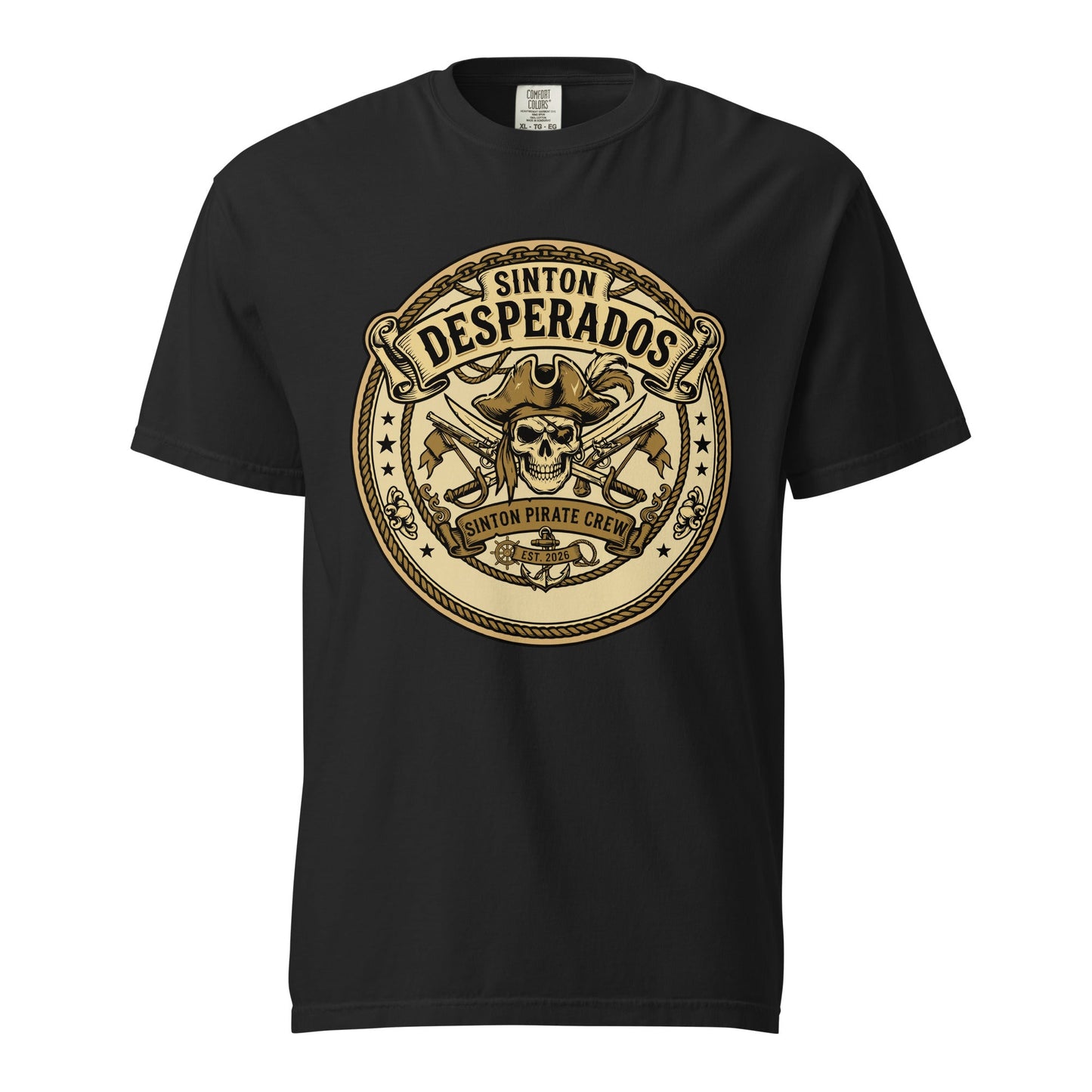 Signature | Comfort Colors T-Shirt | Sinton Desperados Baseball | Badge Logo