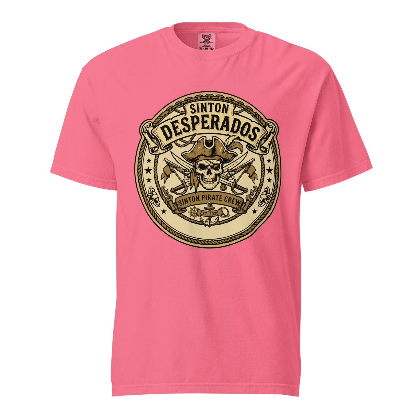 Signature | Comfort Colors T-Shirt | Sinton Desperados Baseball | Badge Logo