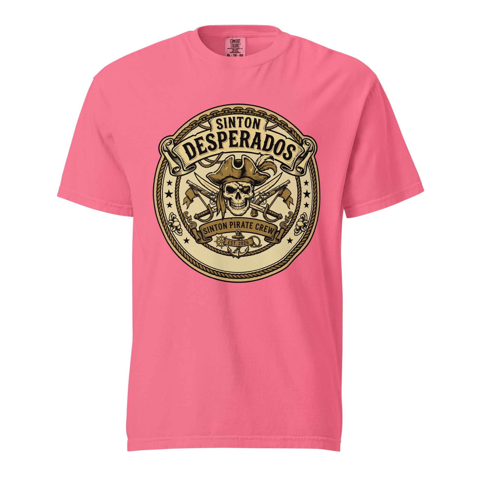 Signature | Comfort Colors T-Shirt | Sinton Desperados Baseball | Badge Logo