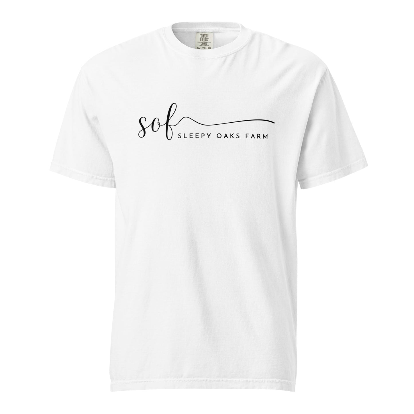 Signature | Comfort Colors T-Shirt | Sleepy Oaks Farm | Script Logo
