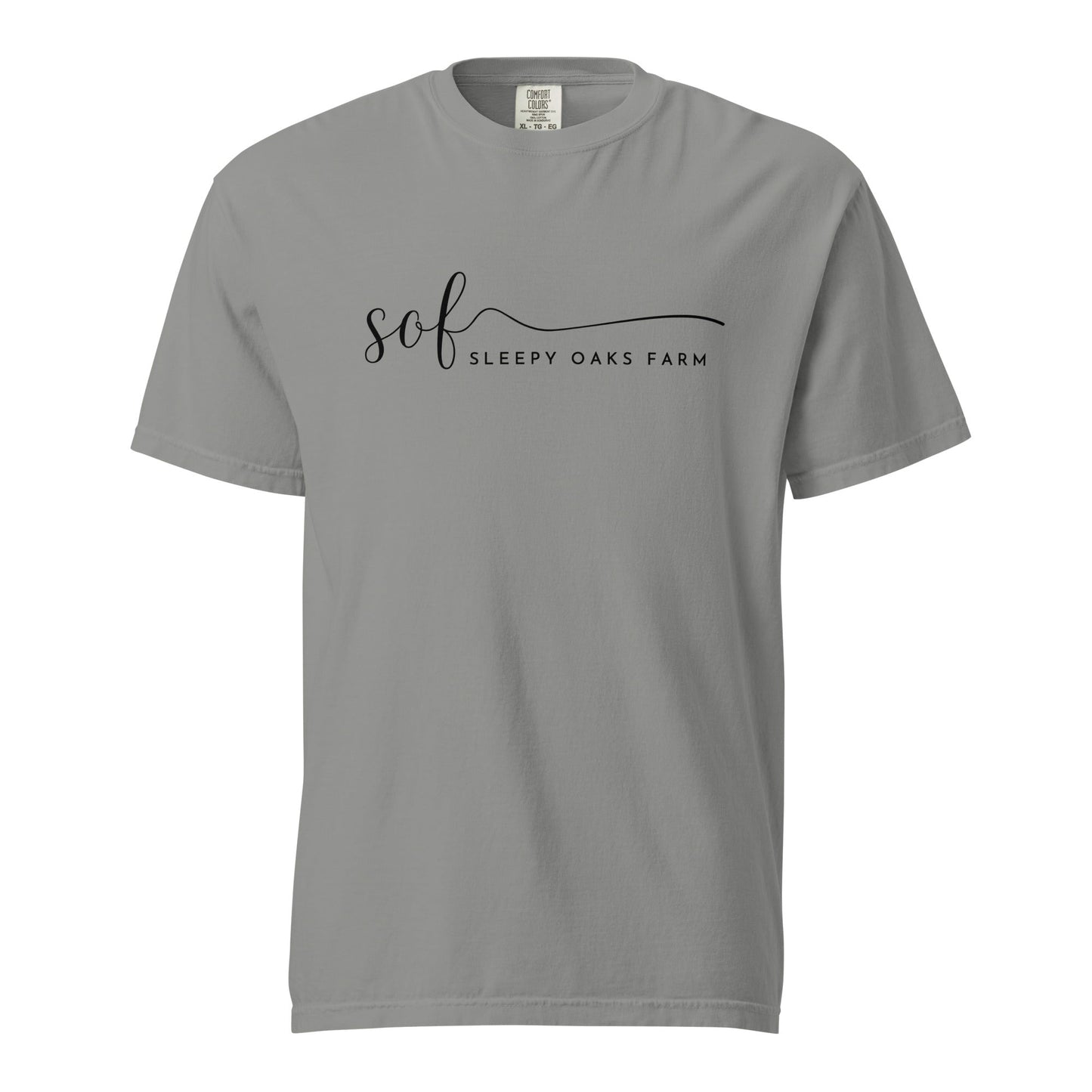 Signature | Comfort Colors T-Shirt | Sleepy Oaks Farm | Script Logo