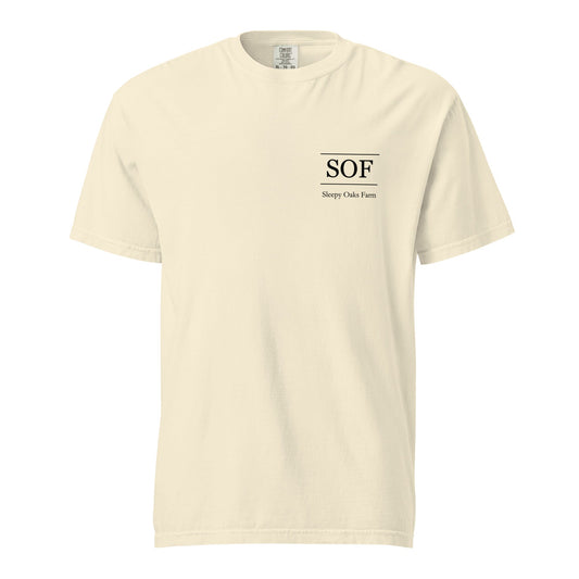 Signature | Comfort Colors T-Shirt | Sleepy Oaks Farm | SOF Logo