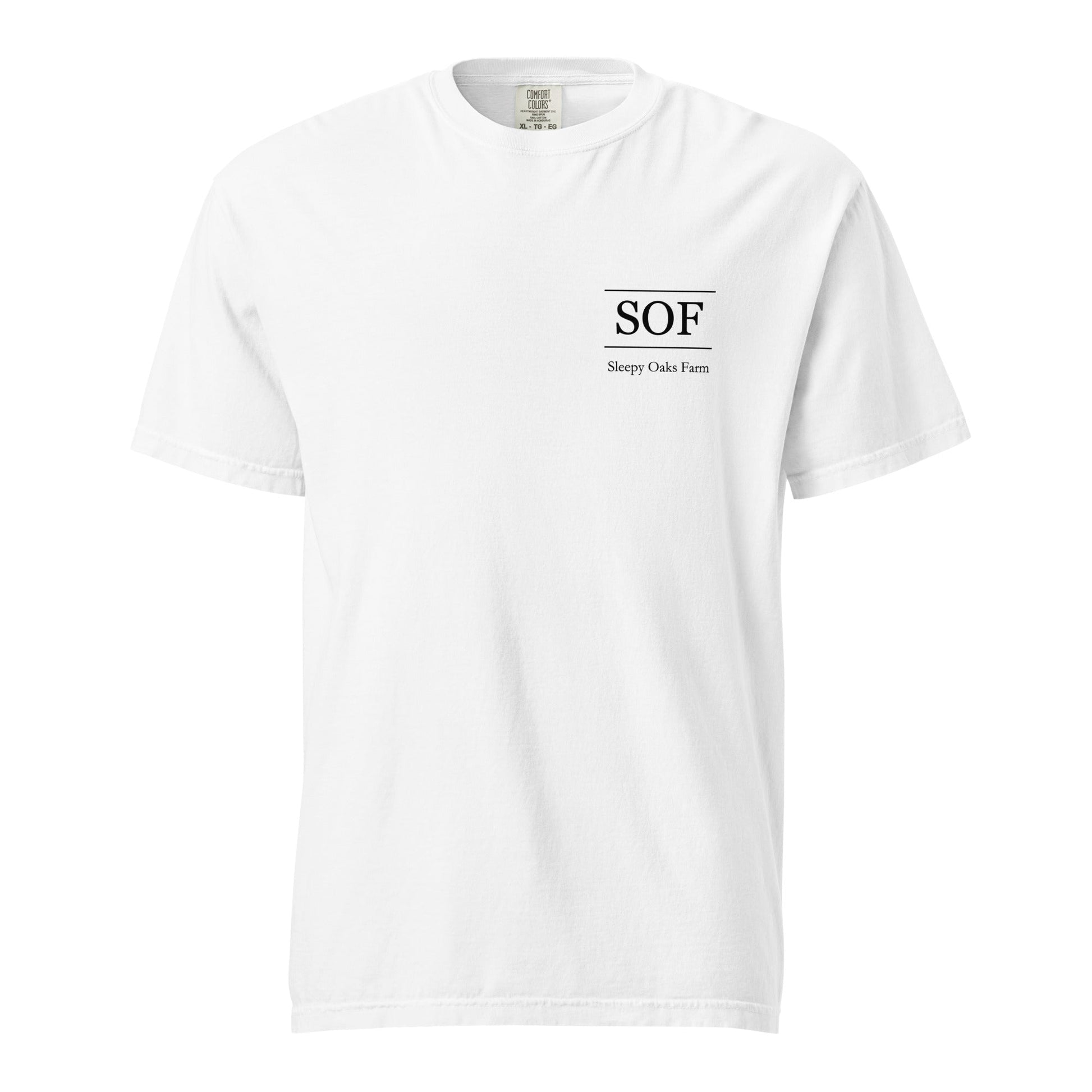 Signature | Comfort Colors T-Shirt | Sleepy Oaks Farm | SOF Logo