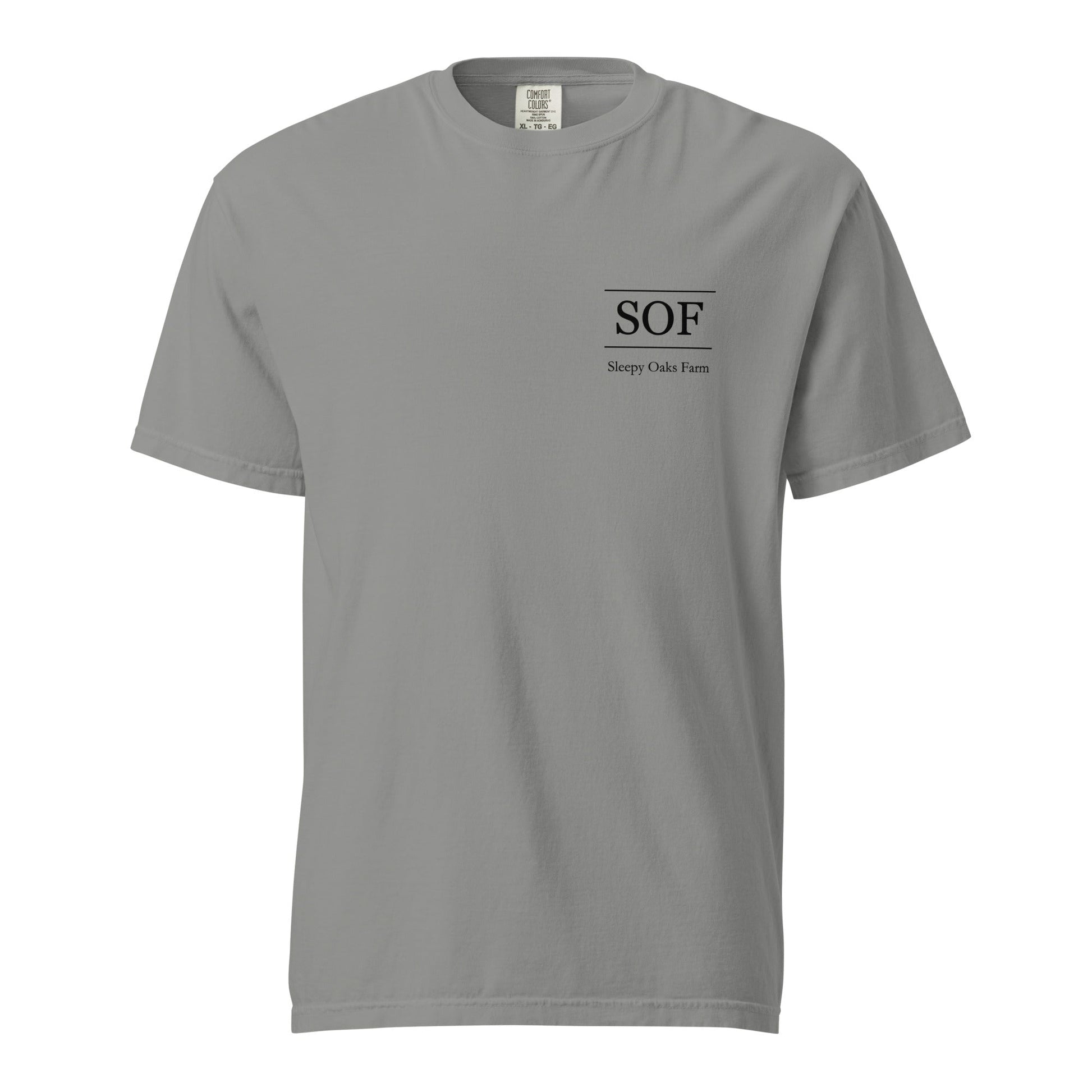 Signature | Comfort Colors T-Shirt | Sleepy Oaks Farm | SOF Logo