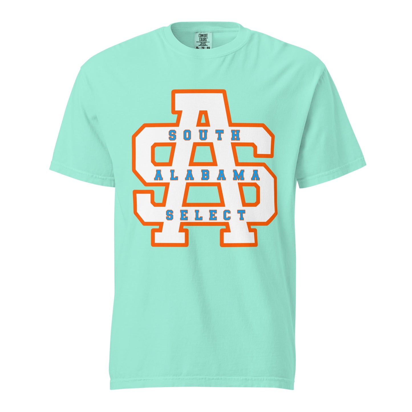 Signature | Comfort Colors T-Shirt | South Alabama Select 8U | Letter Crest Logo