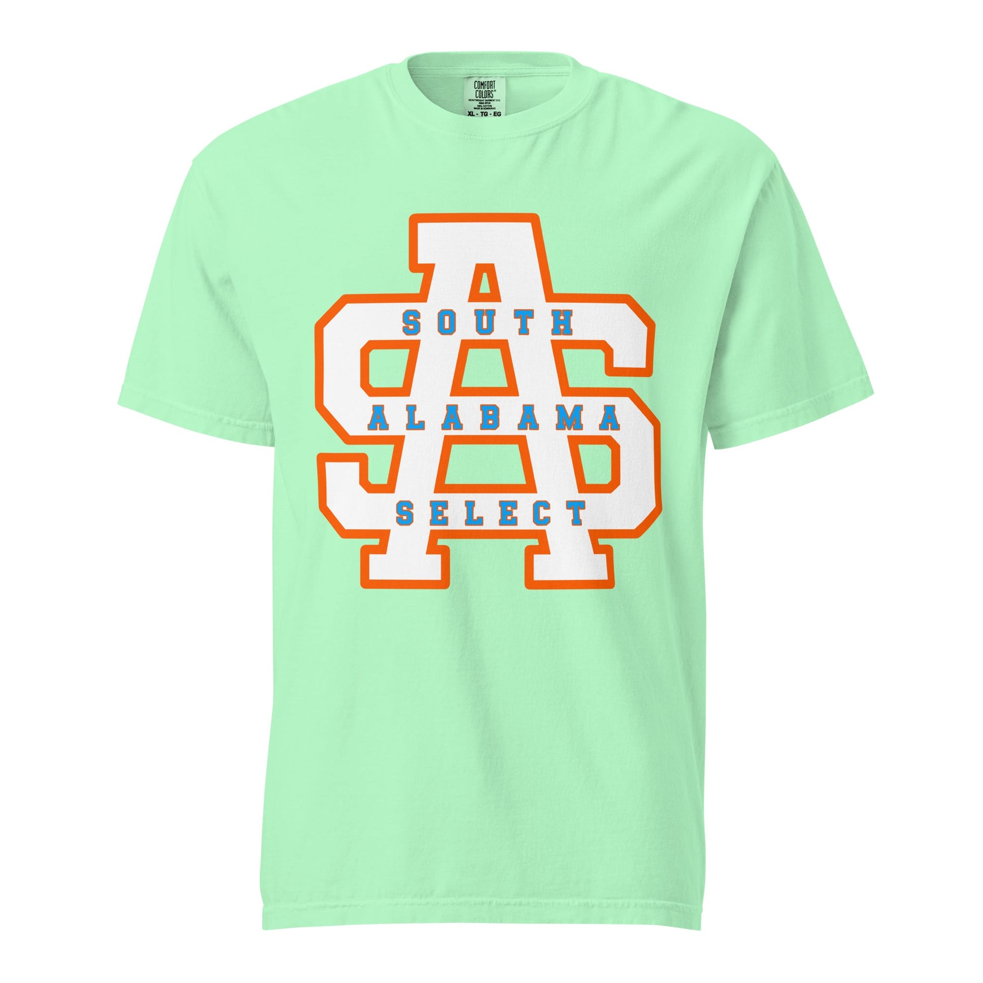 Signature | Comfort Colors T-Shirt | South Alabama Select 8U | Letter Crest Logo