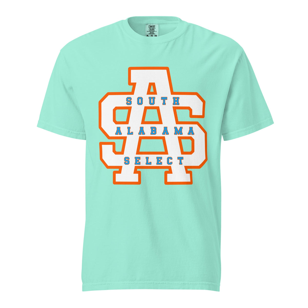 Signature | Comfort Colors T-Shirt | South Alabama Select 8U | Letter Crest Logo