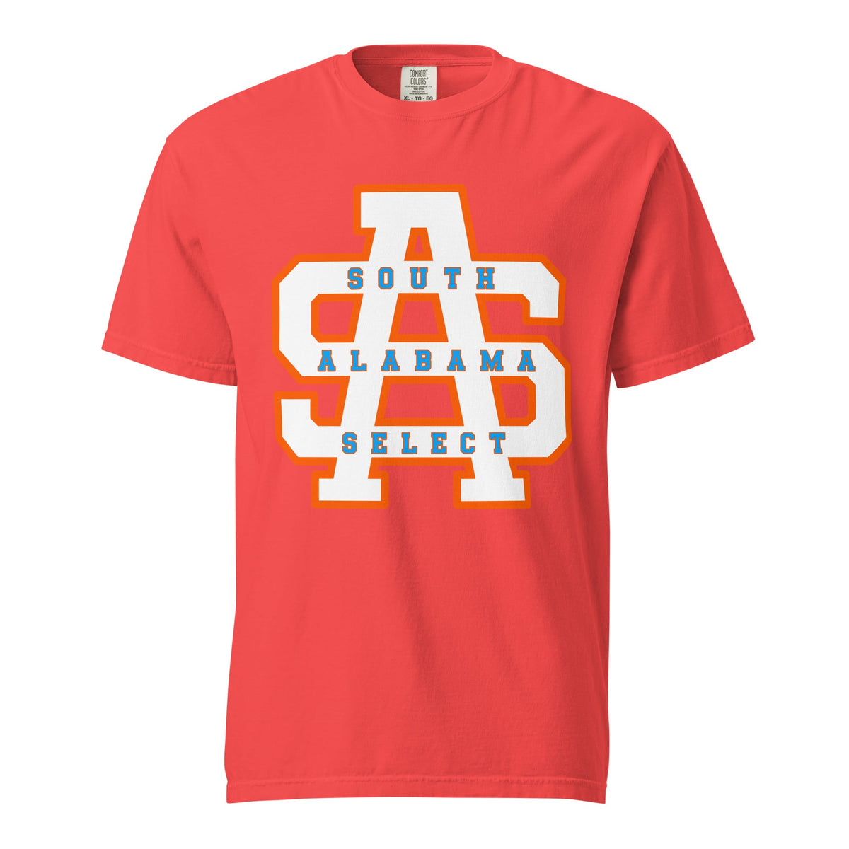Signature | Comfort Colors T-Shirt | South Alabama Select 8U | Letter Crest Logo